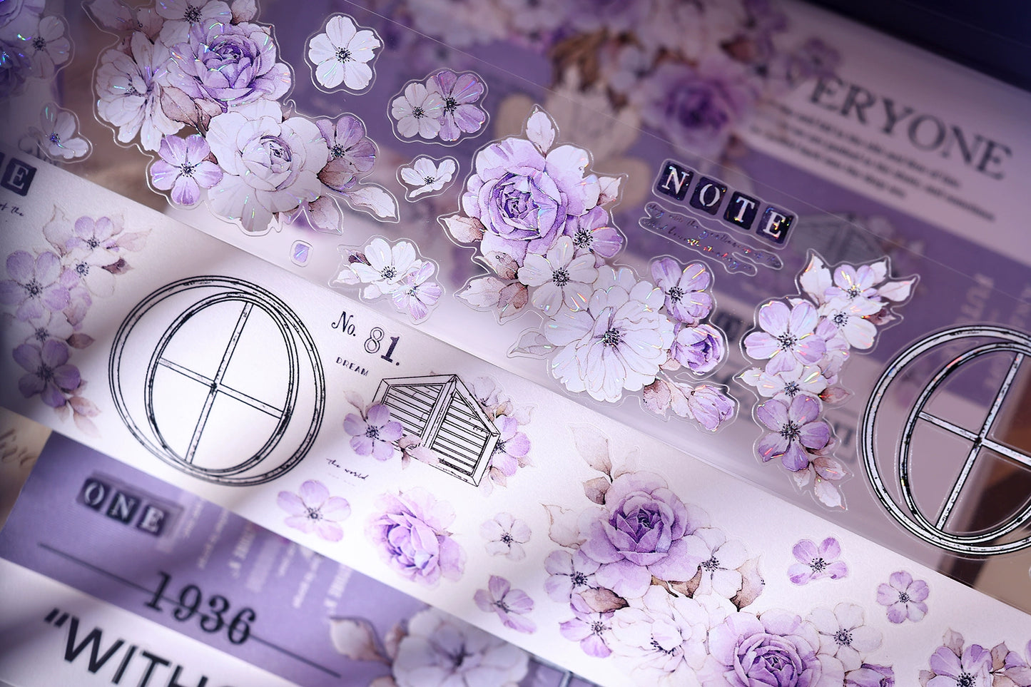 XiaoBaiJia【Sparse Shadows】Light Retro Orginal Design Washi Pet Tape Landscape Stickers