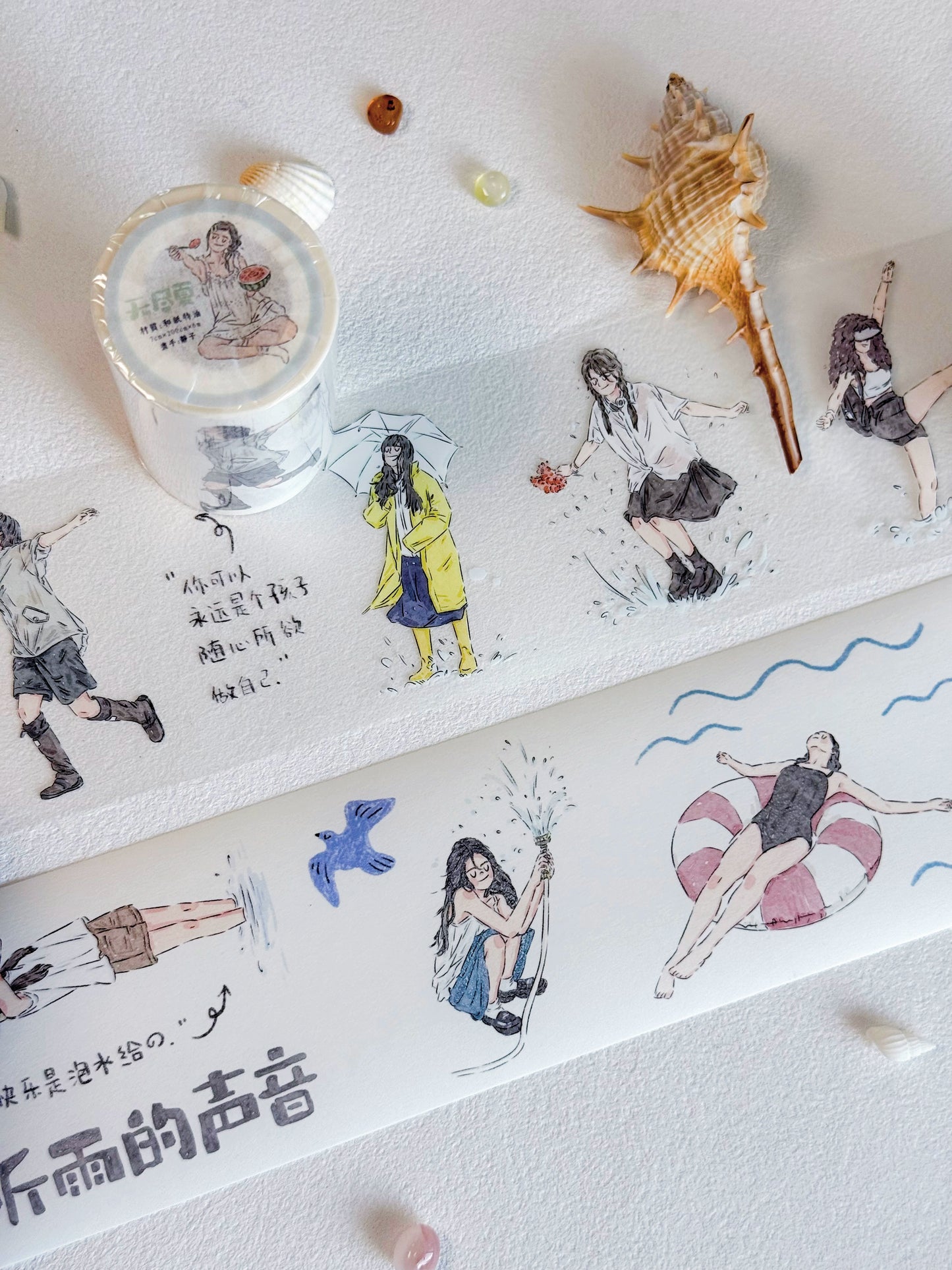 XiYue【Endless Summer】Original Design Washi/PET Tape Stickers