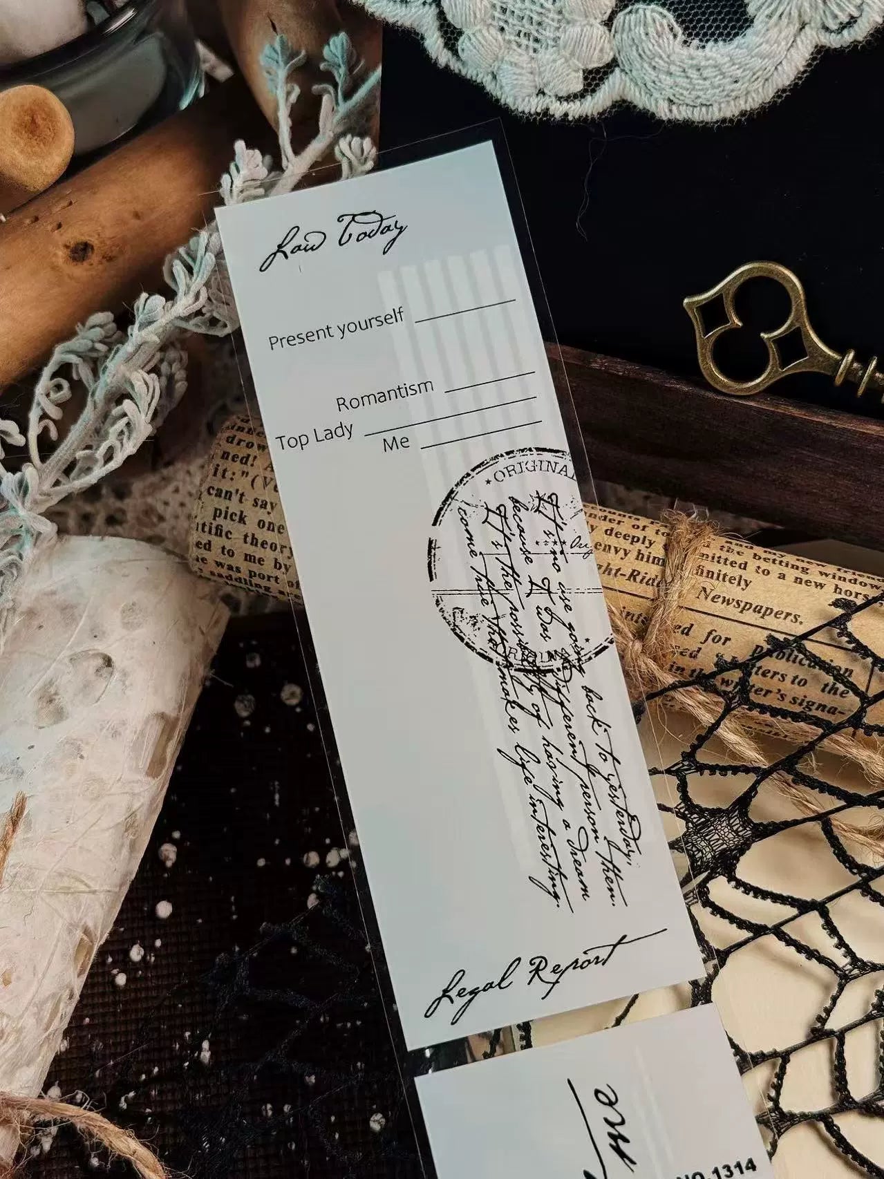 Linlanxi【Plain Semi Transparent Sticky Notes】Original Design Black and White Half Transparent Memo Washi/Pet Tape