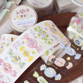 Dover Original【Candy 】Pre-cut Salt Cute Candy Washi Tape Sticker