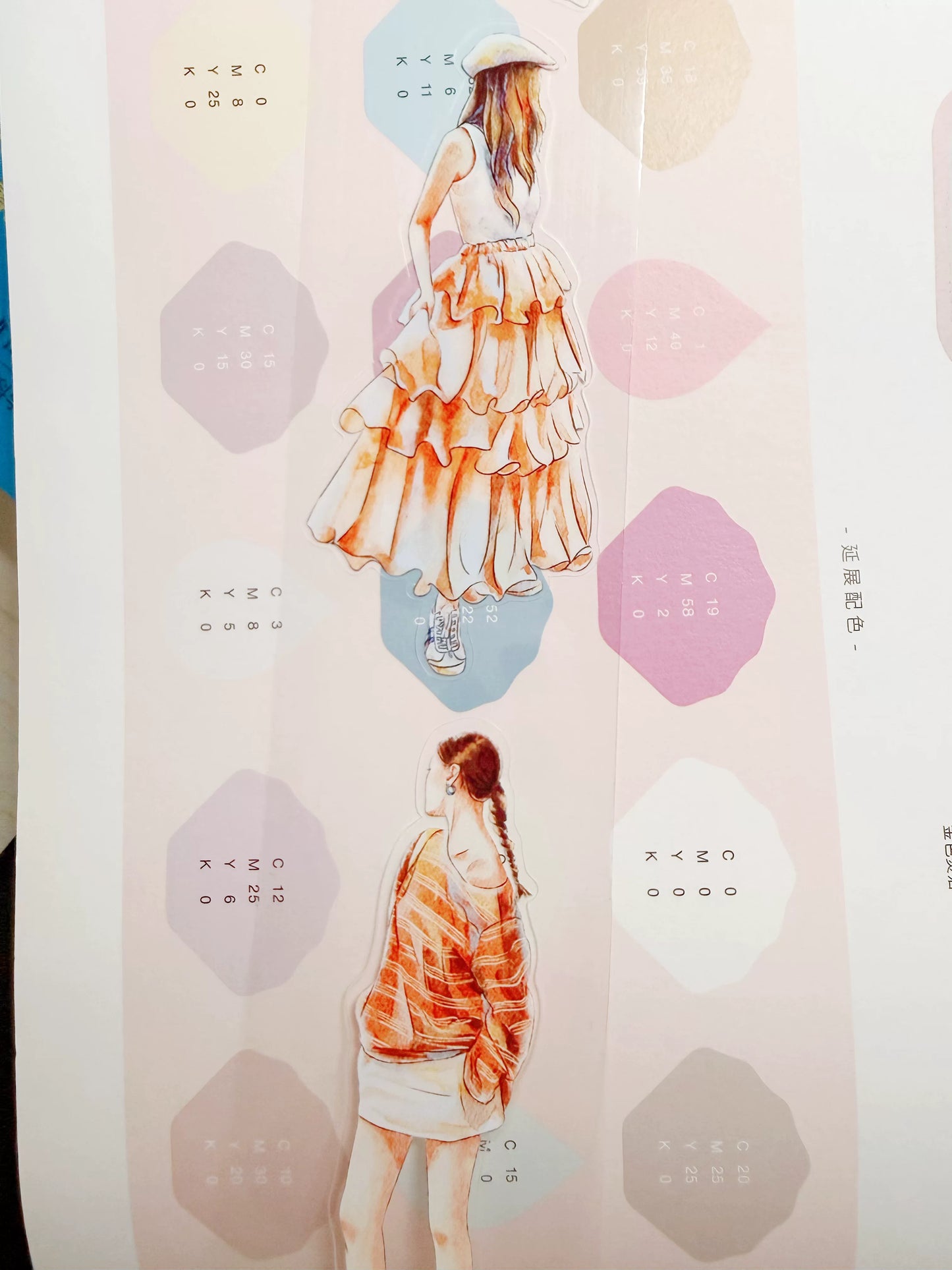 ZaoZao Vol4【ShanShan】Original Design Kiss-Cut Washi PET Tape Stickers,for Scrapbook Supplies,Journaling,Junk Journal,Bullet Journal,Planner Stickers