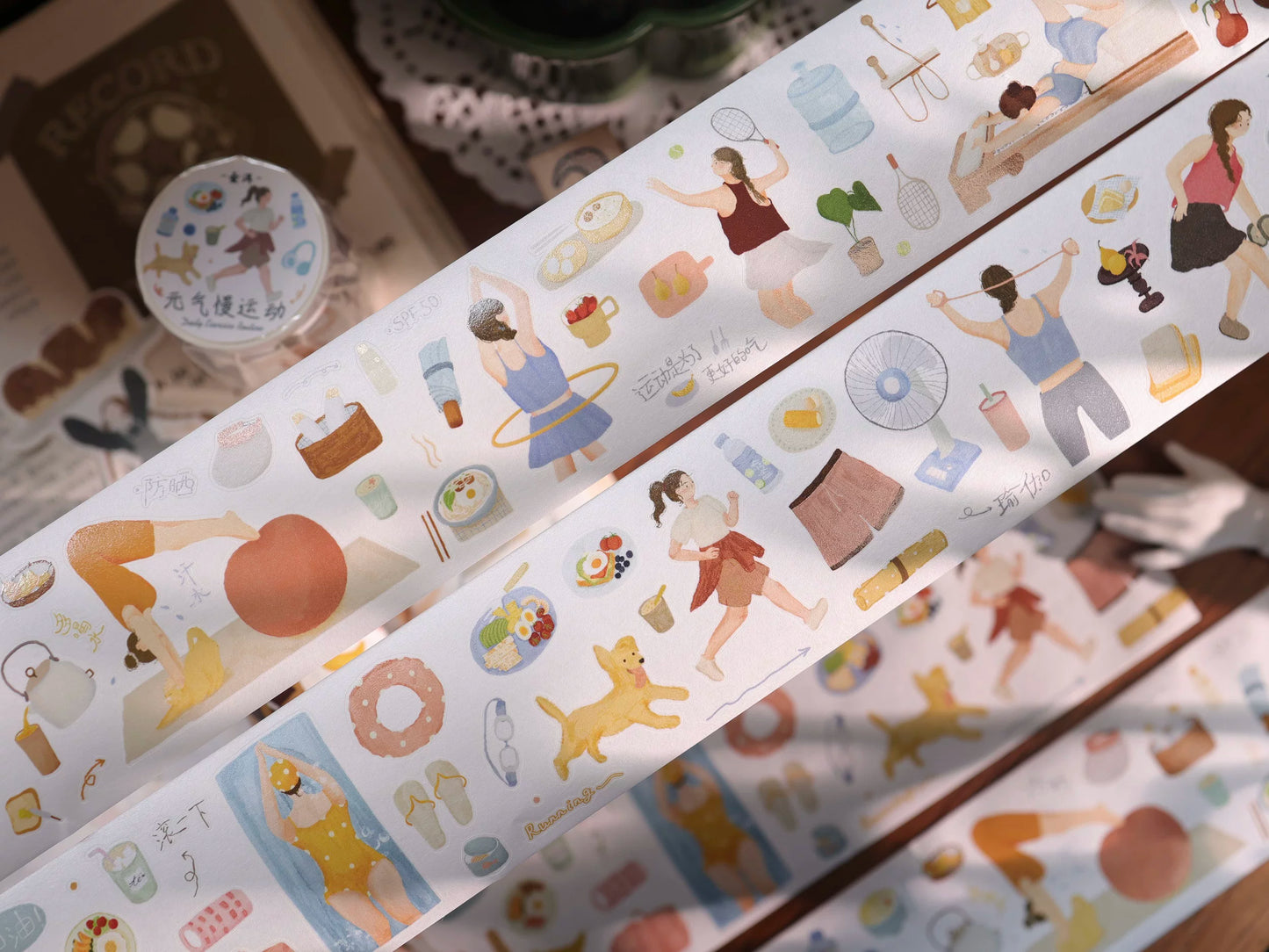 YiEr Vol8【Qi Qi Slow Movement】Salt Series Pre-cut Orginal Design Washi Tape and PET Stickers