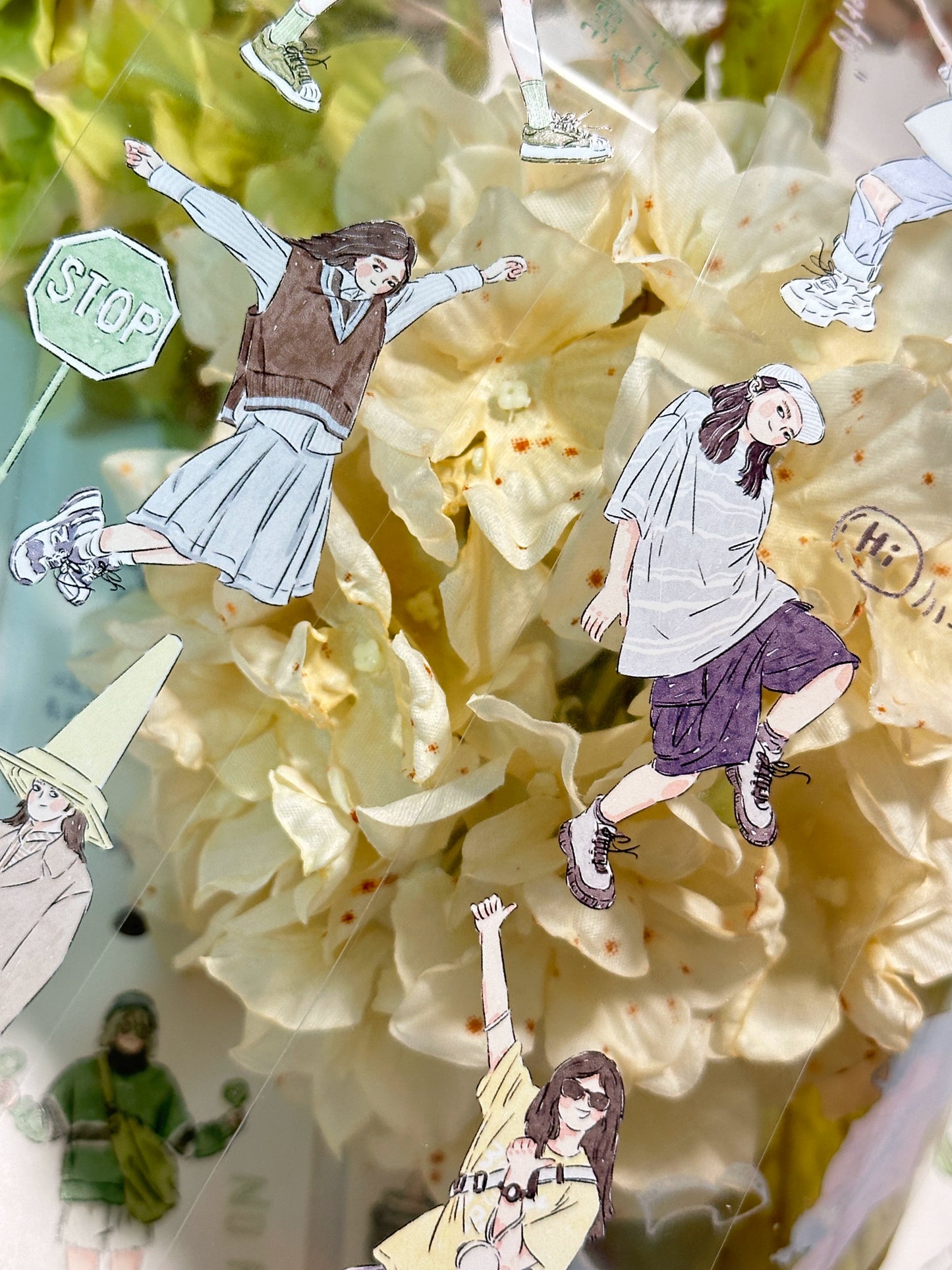 XiYue【Prohibit Burnt Green】Original Design Washi/PET Tape Stickers