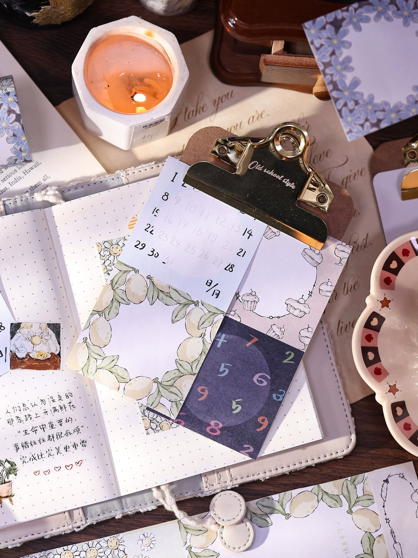 XiaoBaiJia Minimalist Style【Writing Roll‌】Border Strip Orginal Design Washi Pet Tape Landscape Stickers