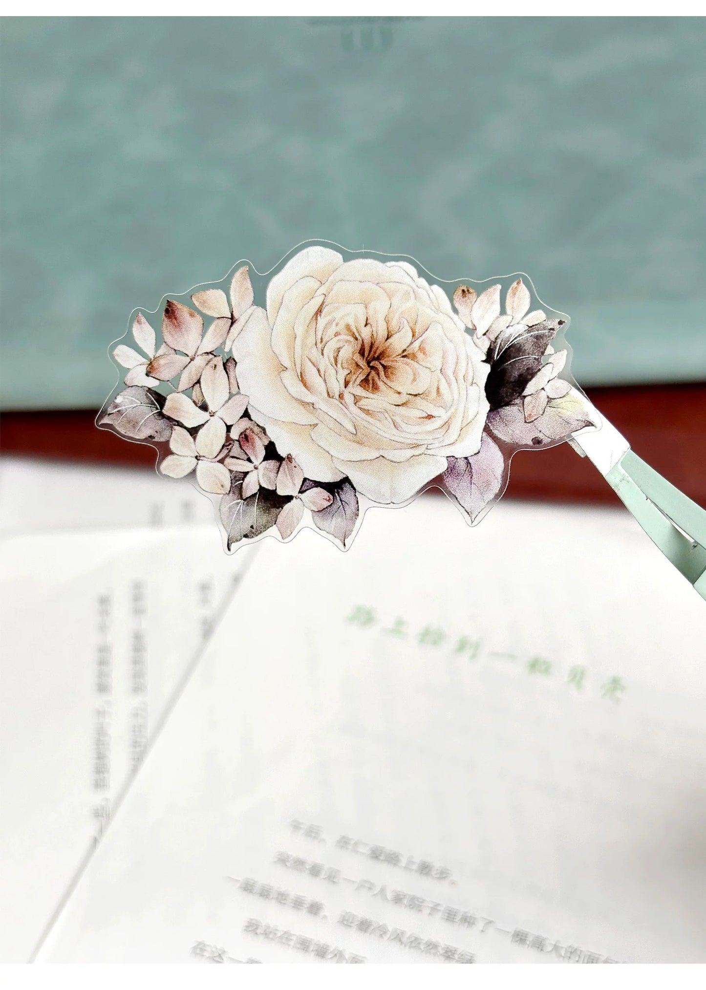 ZiYuanSu Vol15【Ink Fragrance and Tea Shadow】Background Scene Pre-cut Washi PET Tape