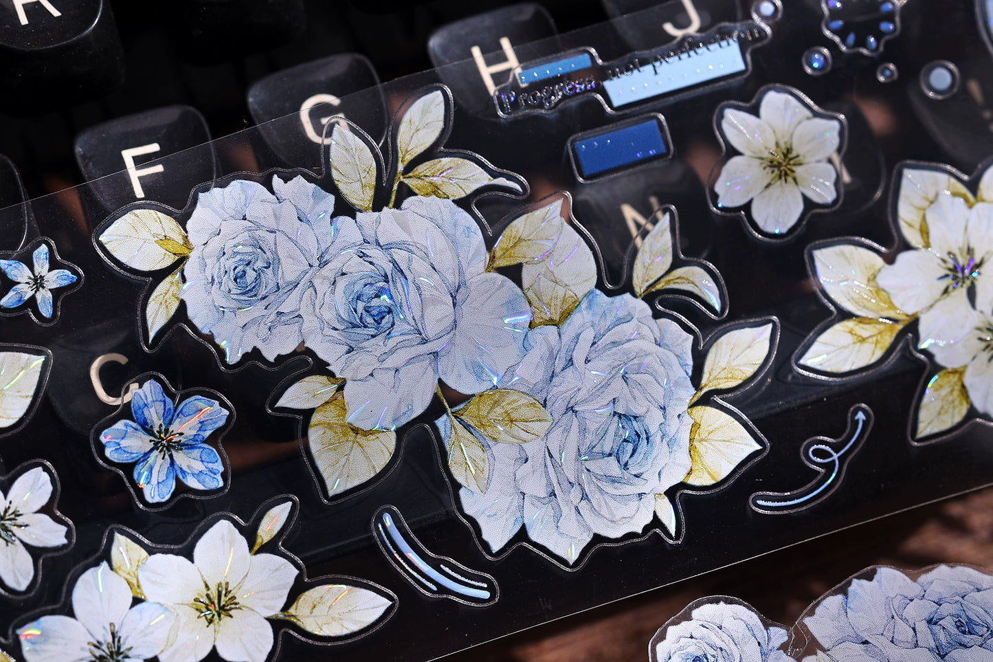 XiaoBaiJia【Jian Shi Blue】Light Retro Orginal Design Washi Pet Tape Landscape Stickers