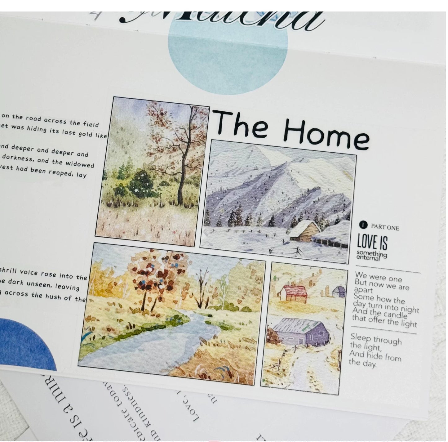 XingXing【Moon Sets Stars Sleep】 Pre-cut Light Retro Warm Healing Autumn and Winter Scenery Washi/PET Tape