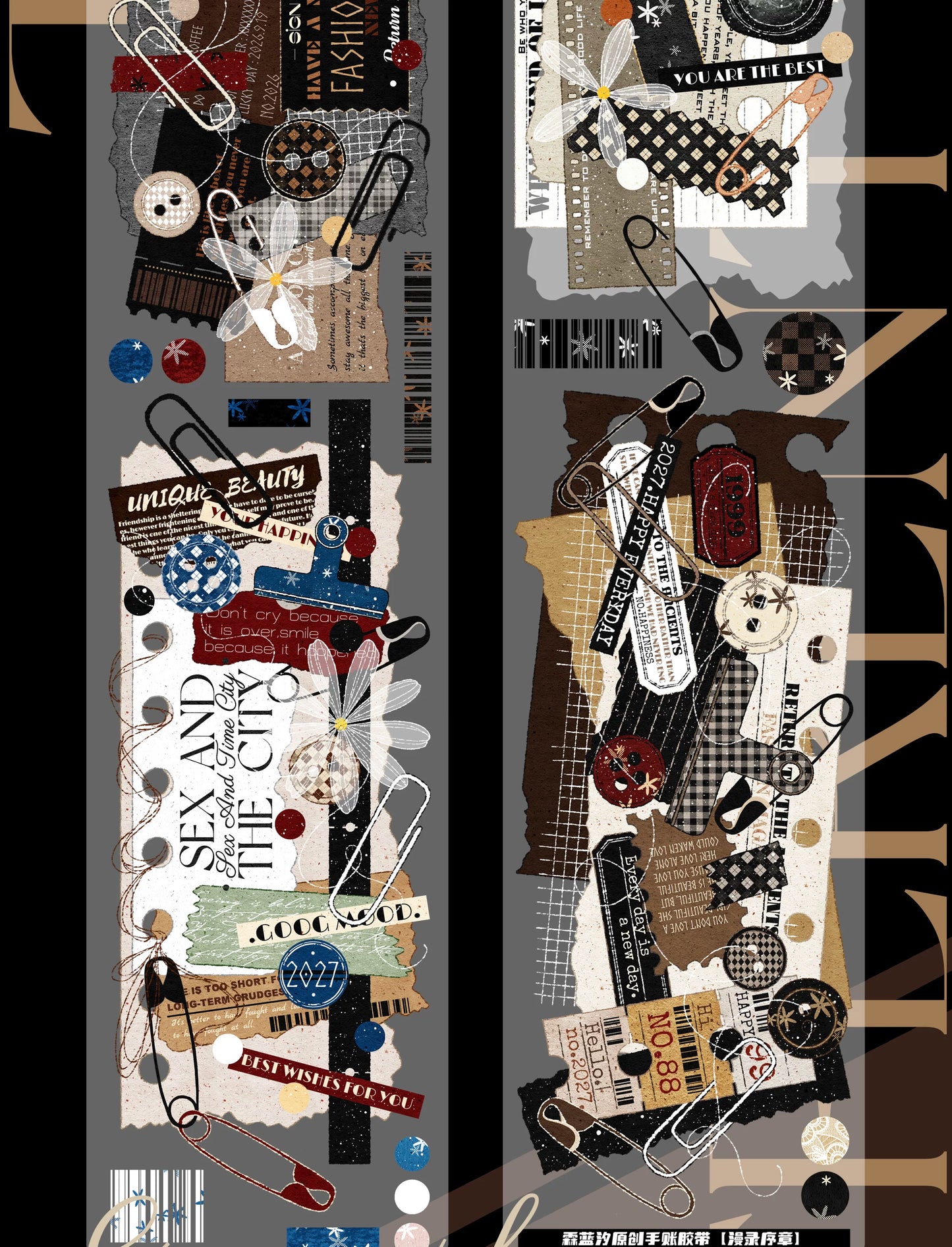 Linlanxi Vol14【Introduction to Comic Records】Original Design Retro Exquisite Vintage Decorative Washi/Pet Tape