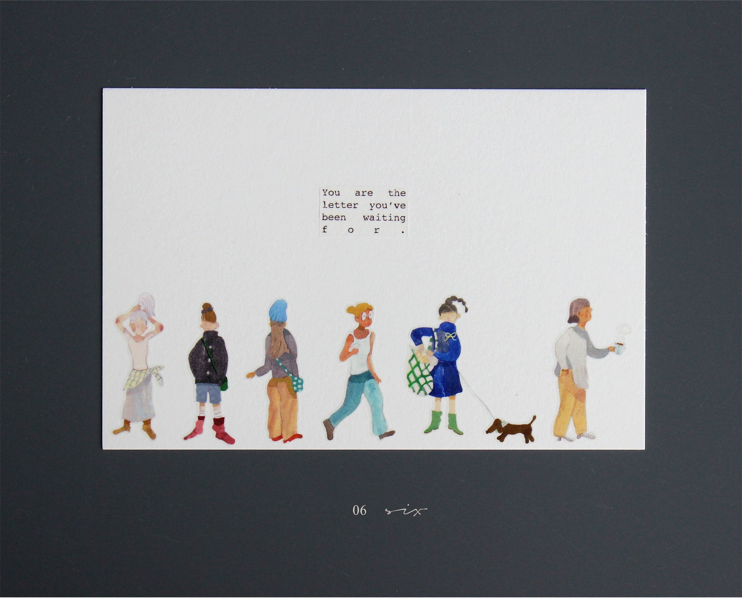 Moodtape【Walking and Drinking Coffee】Original Cute Character Washi Tape Street View Coffee Stickers