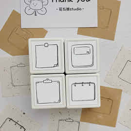 Flower and Bear Studio【Practical and Minimalist Stamps】Original Design Framed,Calendar,Weighing Scale,Memo Pad Photosensitive Stamp