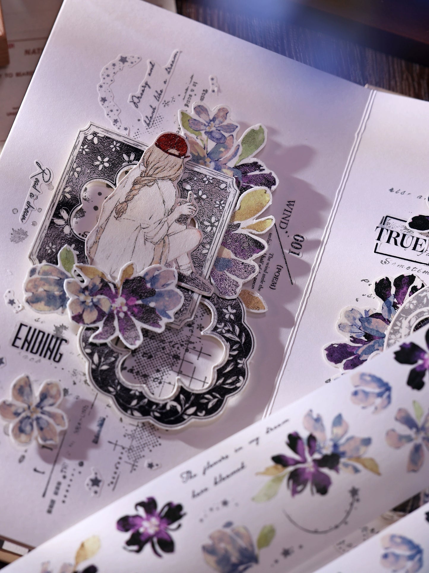 XiaoBaiJia【Dream】Light Retro Orginal Design Washi Pet Tape Landscape Stickers