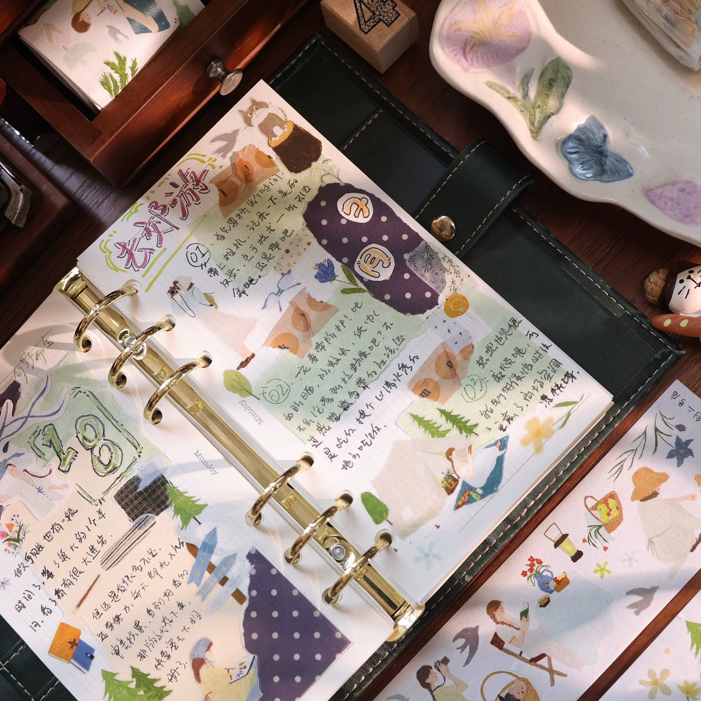 YiEr Vol8【Wind Field Notes】Salt Series Kiss-cut Washi Tape and PET Stickers
