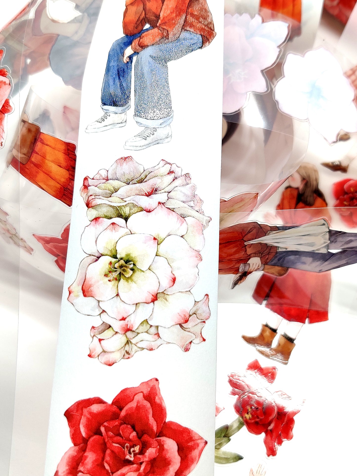 Xiangxiang Vol3【Wait】Light Retro Character Scenery Orginal Design Washi Pet Tape Landscaping Stickers