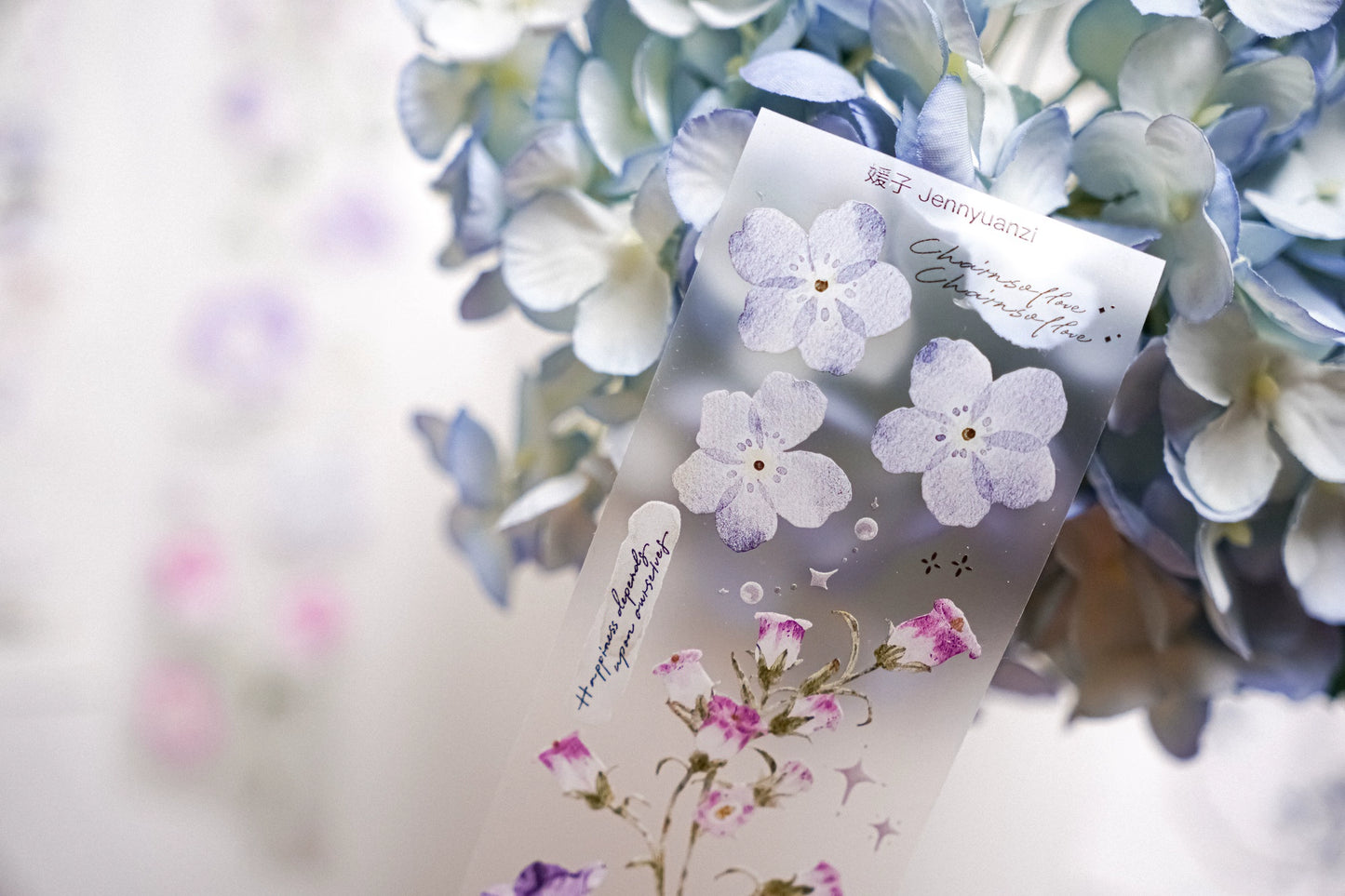 YuanZi Vol7【A Touch of Spring】Orginal Design Washi/Pet Tape Light Retro Flowers Stickers,for Scrapbook Supplies,Scrapbook Tape Stickers,Junk Journal Supplies