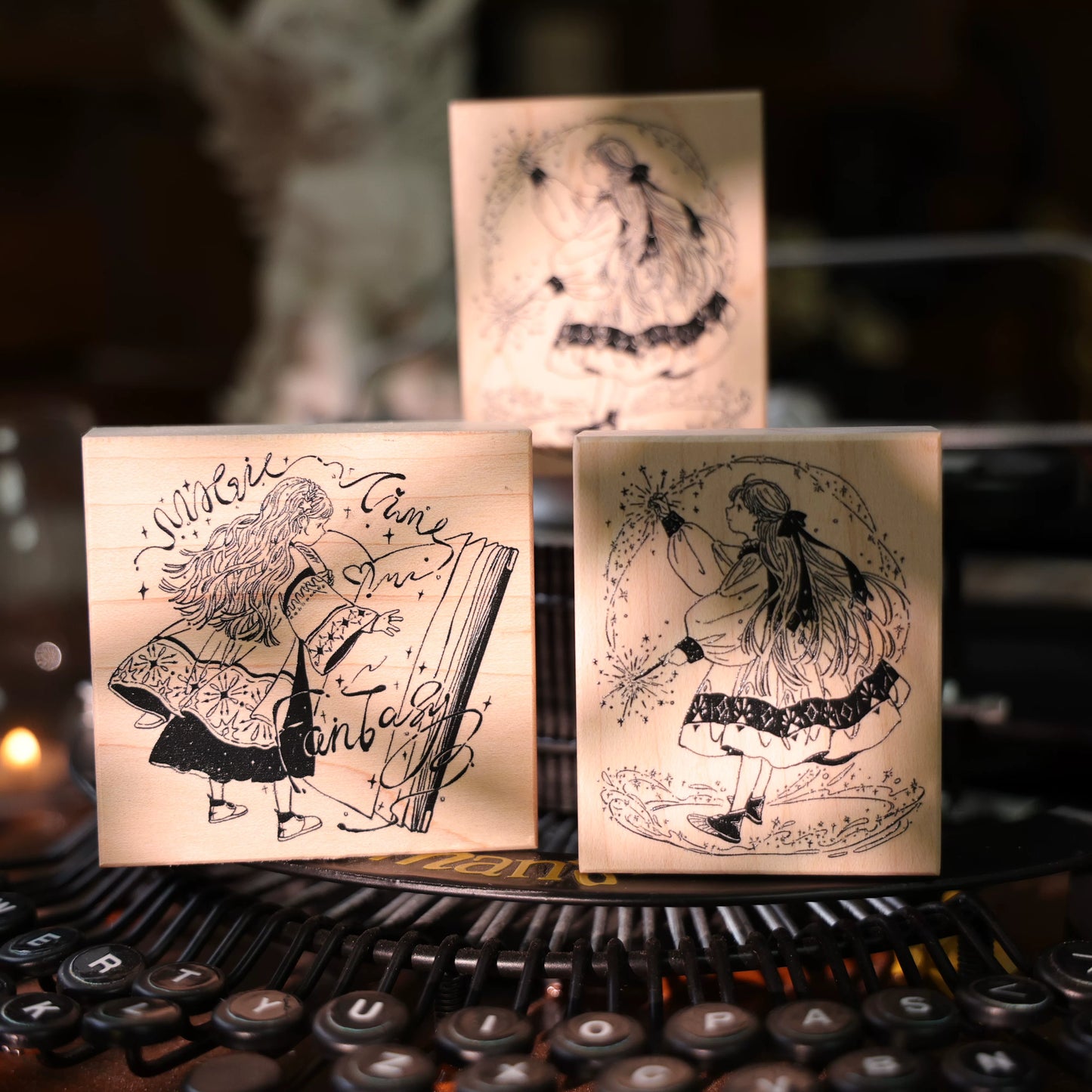 YiEr Vol17【Magical Girl】Imported Maple Red Rubber and Maple Wood Stamp