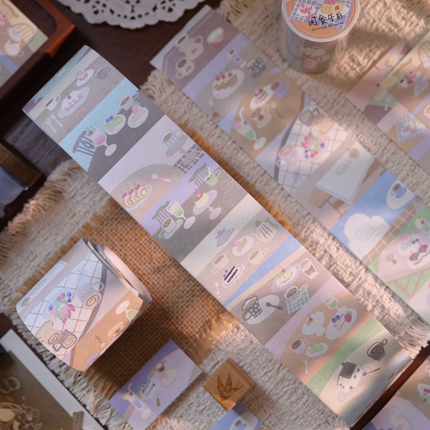 YiEr Vol8【Afternoon Snack】Salt Series Pre-cut Orginal Design Tear-off Notes Roll Washi Pet Tape