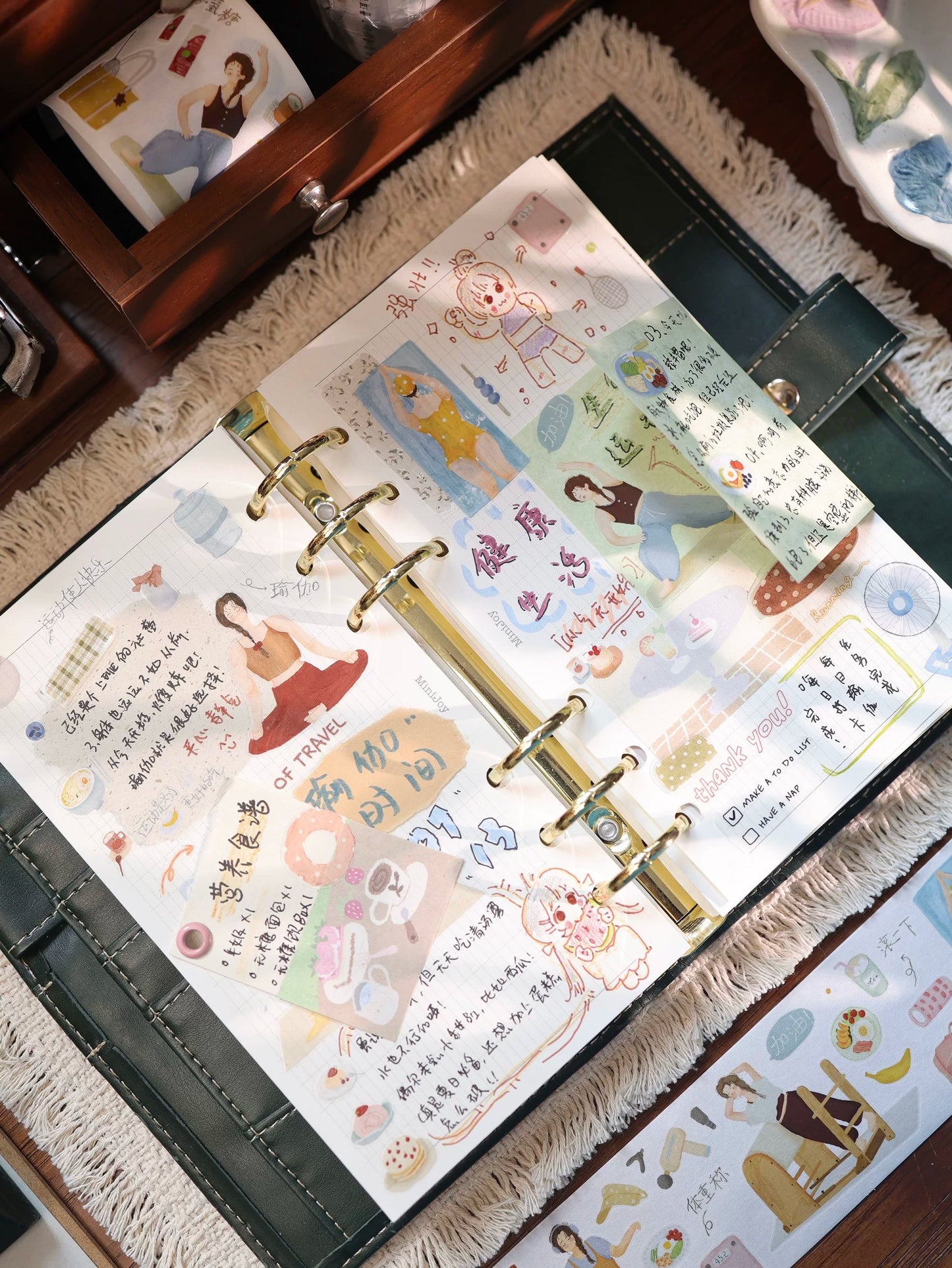 YiEr Vol8【Qi Qi Slow Movement】Salt Series Pre-cut Orginal Design Washi Tape and PET Stickers