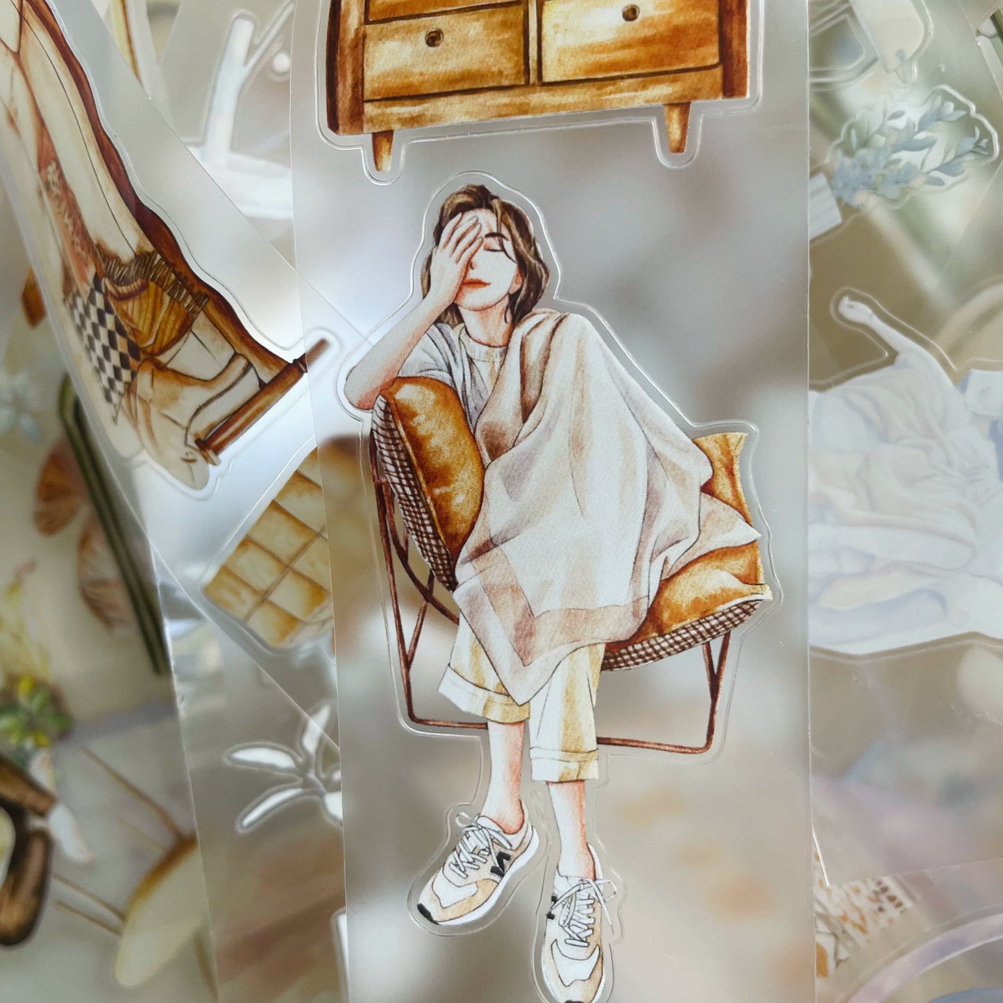 ZaoZao Vol3【Nest】Original Design Kiss-Cut Washi PET Tape Stickers,for Scrapbook Supplies,Journaling,Junk Journal,Bullet Journal,Planner Stickers