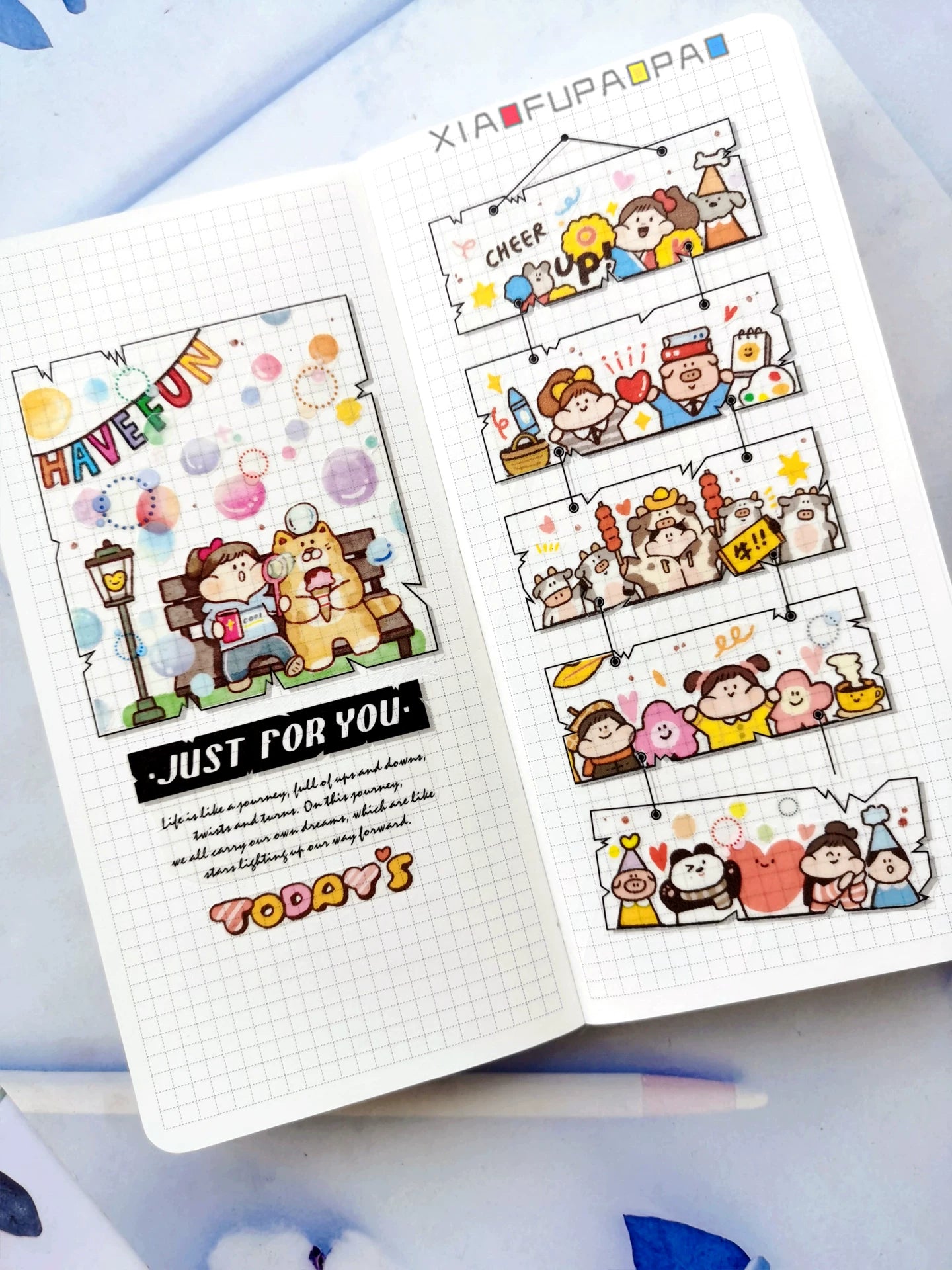 Small Floating Bubble Typesetting5 Washi Tape Basic Lazy Border Frame Suitable for A6/B6/A5
