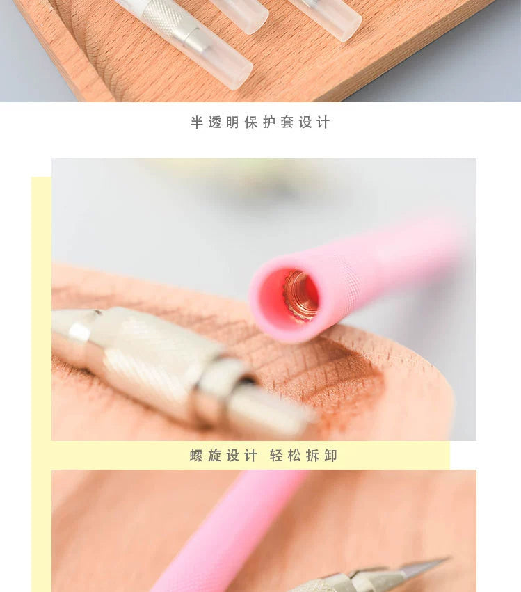 Handheld Pen Knife,Cutting Pad,Cutting tape,Cutting Pen Knife,Rubber Seal Carving Knife,Cutting Paper Pen,Handmade Knife,Art Knife