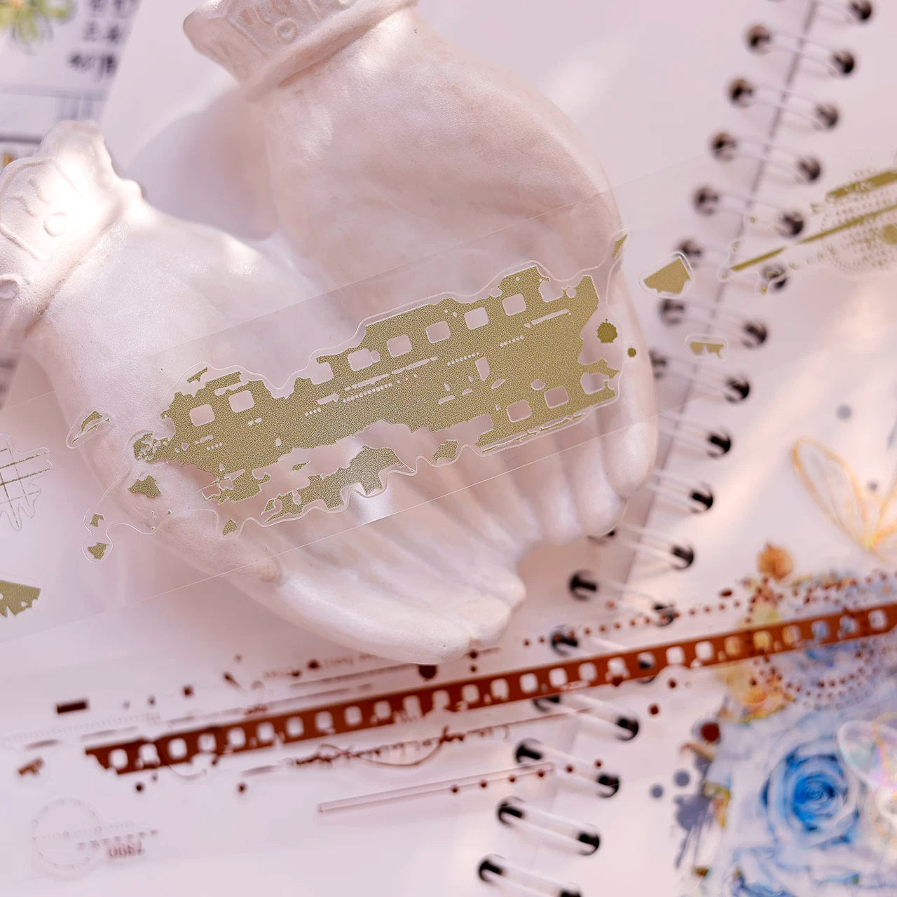 XiaoBaiJia Salt Series【Time Passes and Leaves Traces】Pre-cut Orginal Design Backgroud Washi/Pet Tape Light Retro Stickers