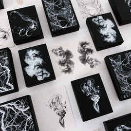 Simple Washi Tape【Unique-Cloud Smoke Stamp】Mist Shadow Wire Mesh Tree Advanced Versatile Background DIY