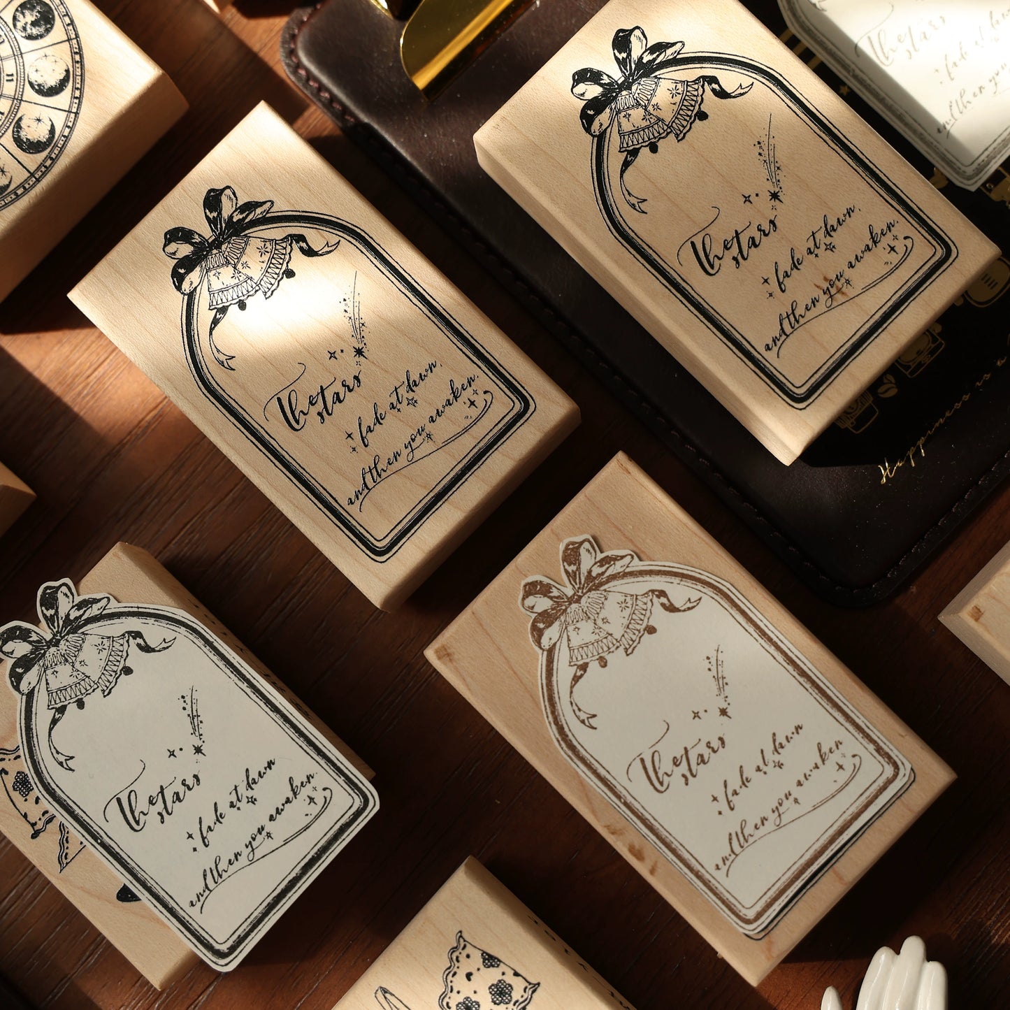 YiEr Vol16【Bell Compass Stamp】Imported Maple Red Rubber and Maple Wood Stamp