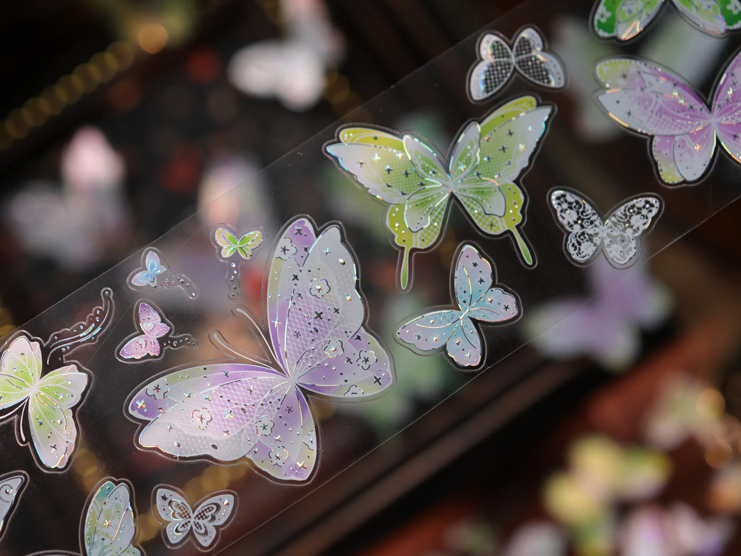 YiEr Vol17【Cicada Dream Butterfly】Kiss-cut Butterfly Washi Tape and PET Stickers