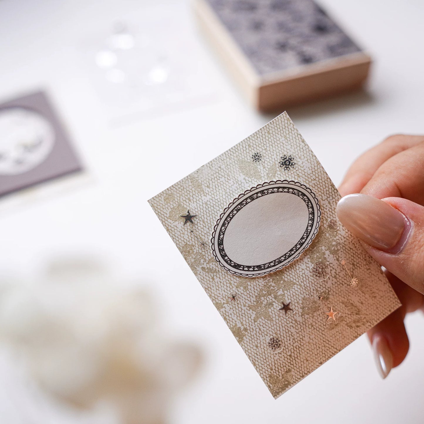 Yuanzi-Jennyuanzi【Lace Border Series】Retro maple Stamp