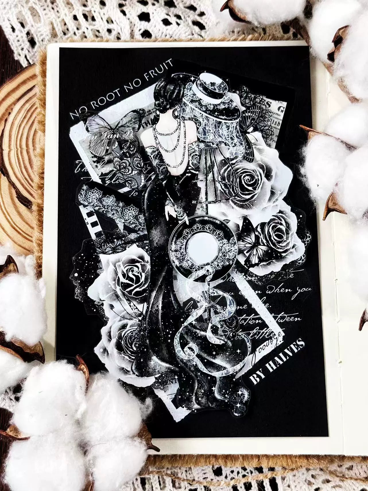 Linlanxi【 Romantic Quotes】Original Design Text Washi/Pet Tape Sticker, 5-meter-long Loop Roll