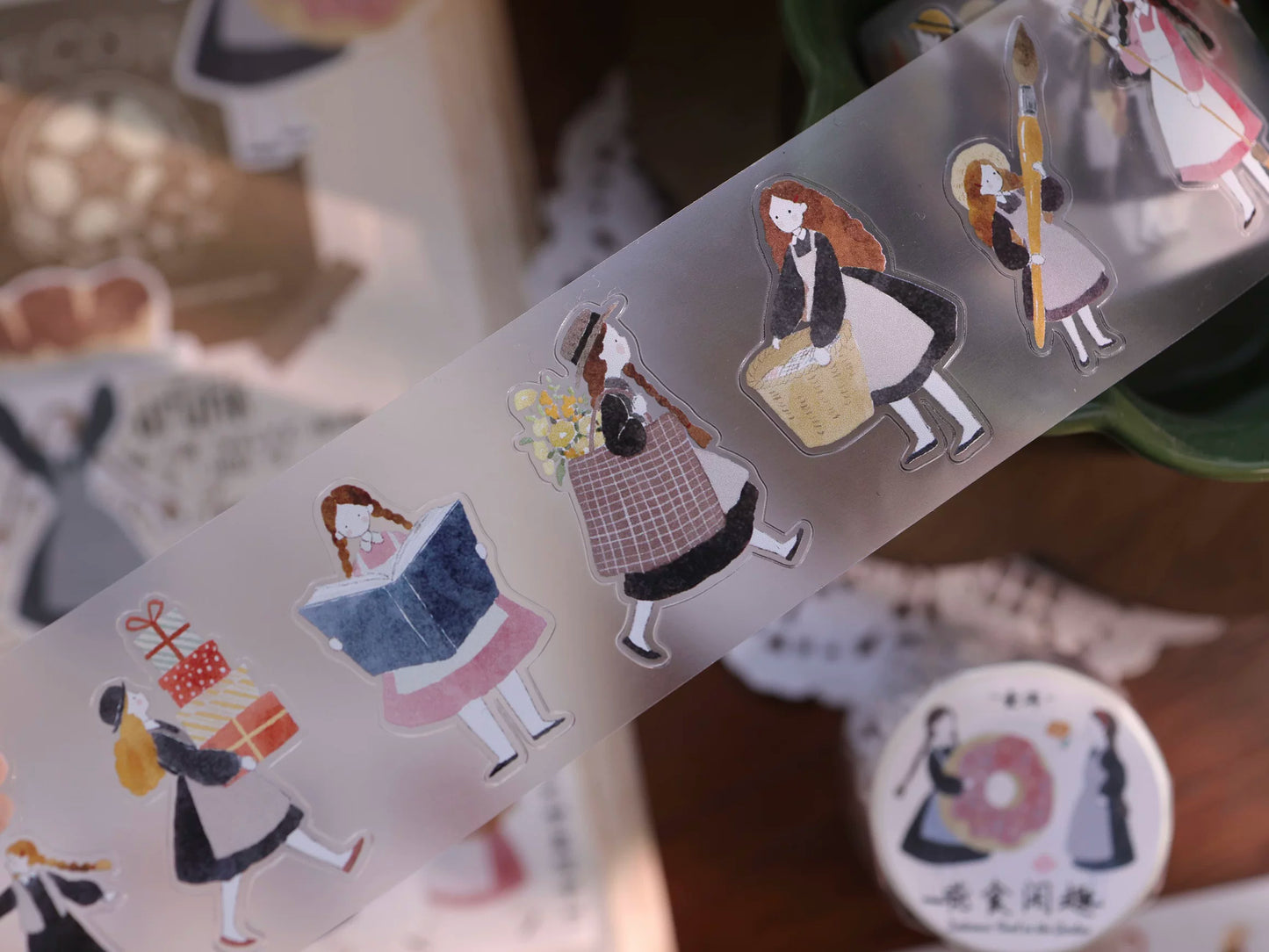 YiEr Vol8【Flower Eating Leisure】Salt Series Pre-cut Orginal Design Washi Tape and PET Stickers
