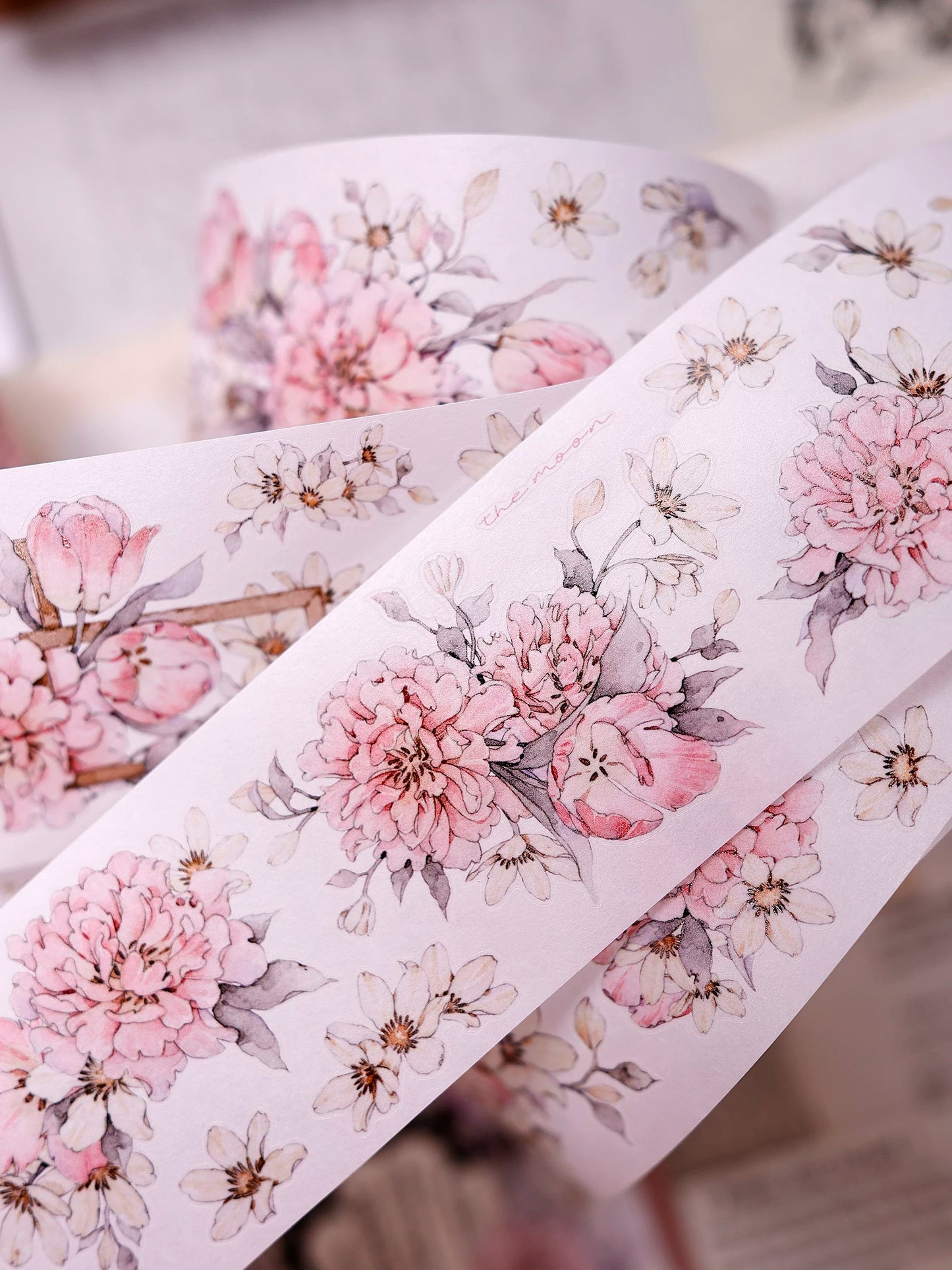 XiaoBaiJia Salt Series【Powdered Floss】Pre-cut Orginal Design Washi/Pet Tape Light Retro Stickers