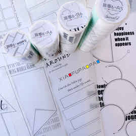 Small Floating Bubble Typesetting6 Washi Tape Basic Lazy Border Frame Suitable for A6/B6/A5