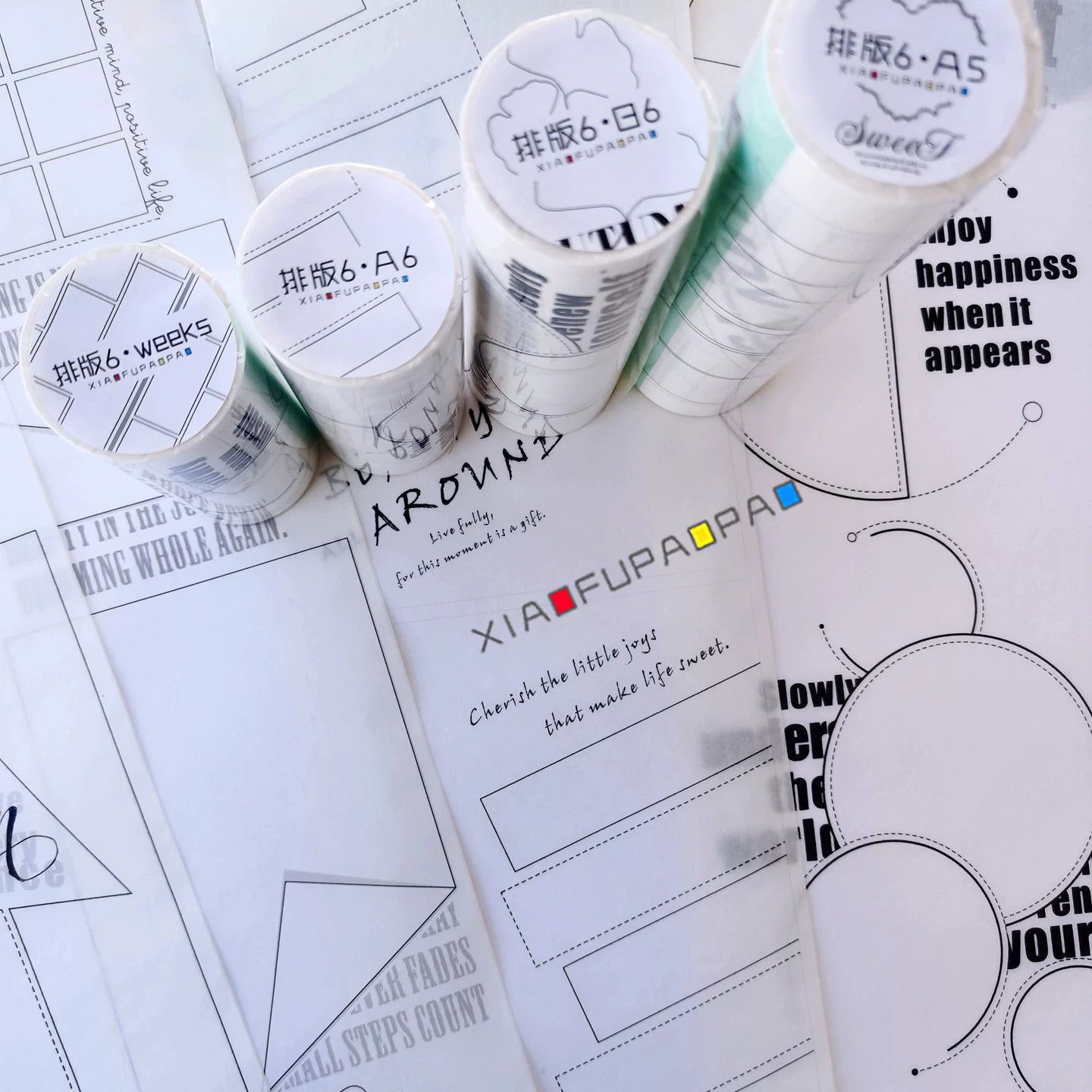 Small Floating Bubble Typesetting6 Washi Tape Basic Lazy Border Frame Suitable for A6/B6/A5