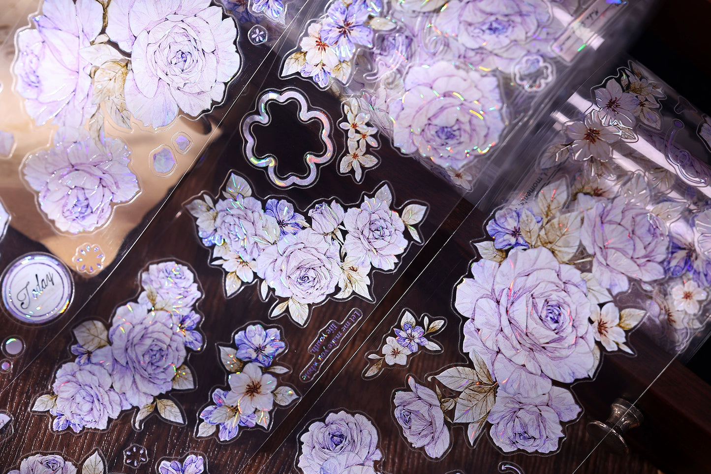 XiaoBaiJia【Rose Poetry】Light Retro Orginal Design Washi Pet Tape Landscape Stickers