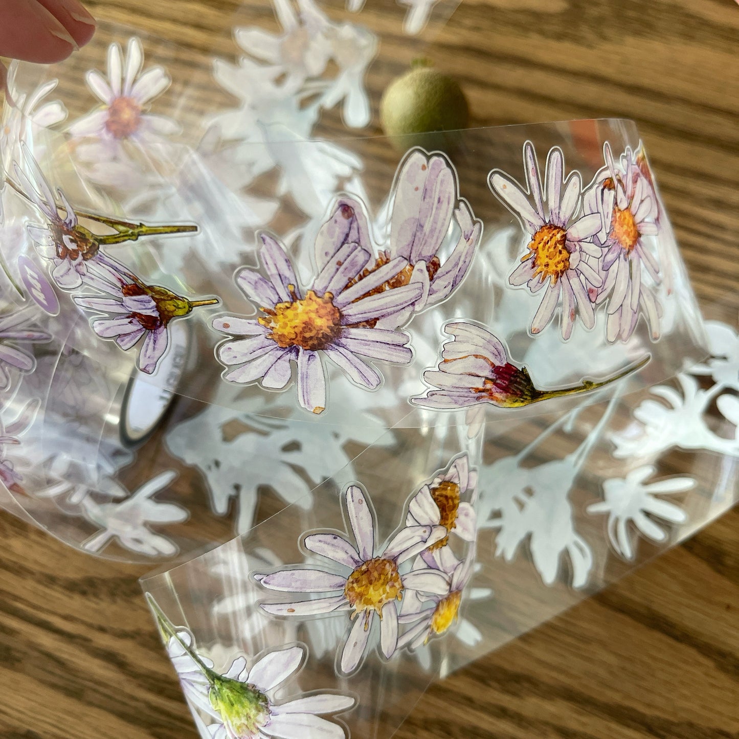 Seahorse Forest Vol7【A41#Wild Purple Flower】Original Design Pre-Cut Floral Washi/PET Tape Stickers,for Scrapbook Supplies,Journaling,Junk Journal,Bullet Journal,Planner Stickers