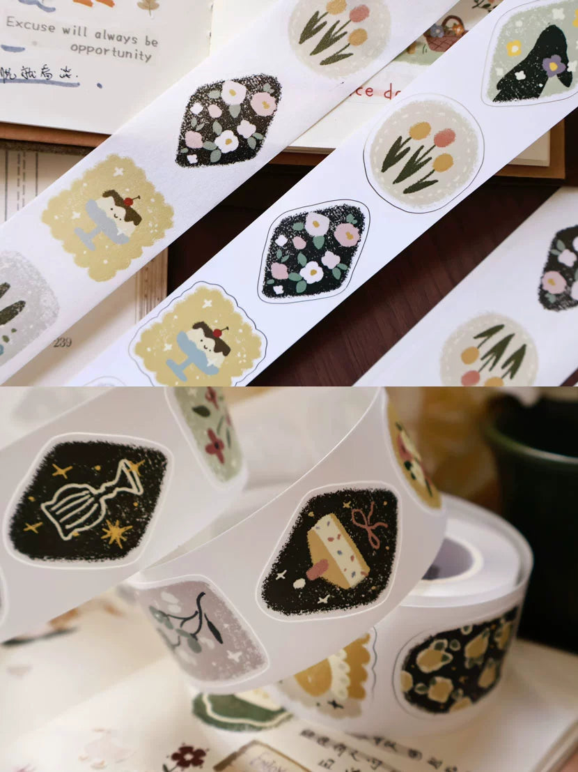 YiEr Minimalist Style Vol4【Spring Exhibition】Light Retro Orginal Design Washi Pet Tape Landscape Stickers