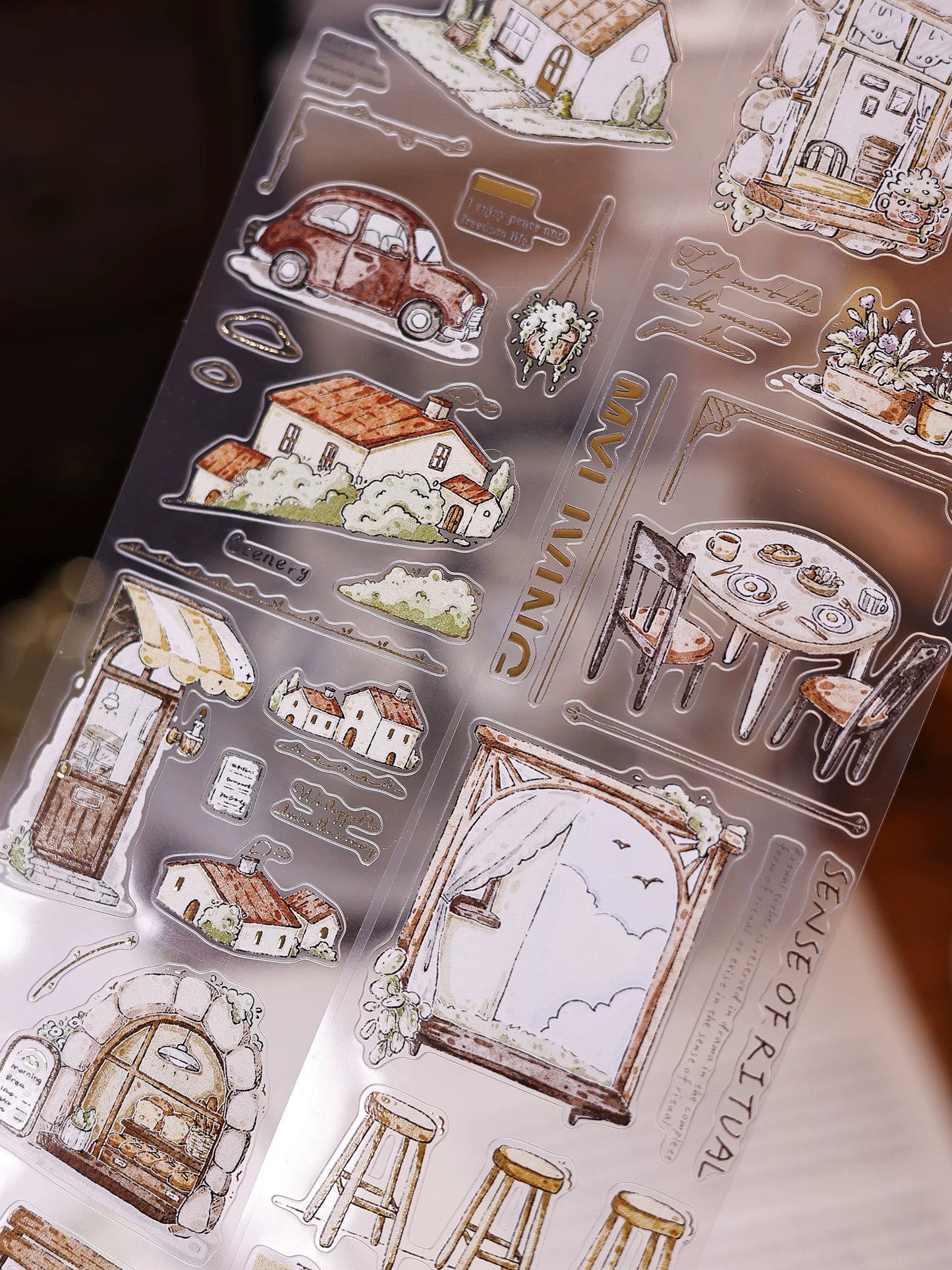 XiaoBaiJia Salt Series【Plain and Delicate】Pre-cut Orginal Design Washi/Pet Tape Light Retro Stickers