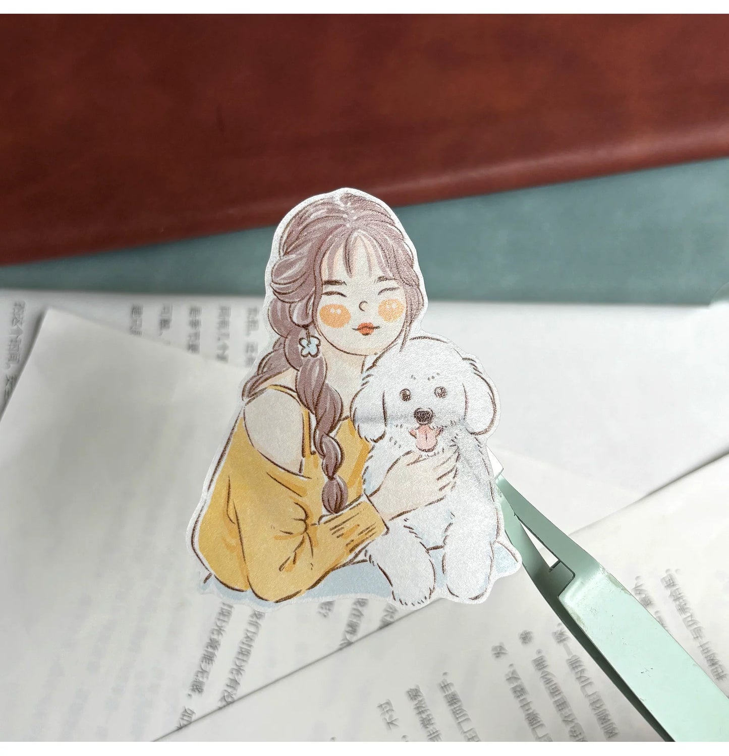 ZiYuanSu【Cute Pet Time】Cat and Dog Scene Pre-cut Washi/PET Tape