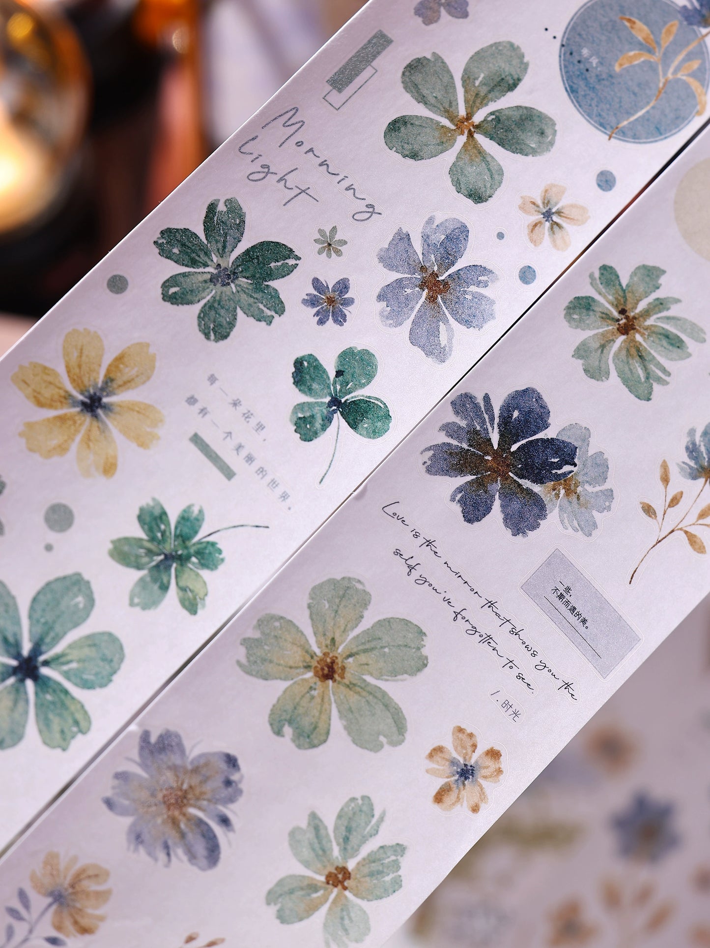 XiaoBaiJia【Green Book】Light Retro Orginal Design Washi Pet Tape Landscape Stickers