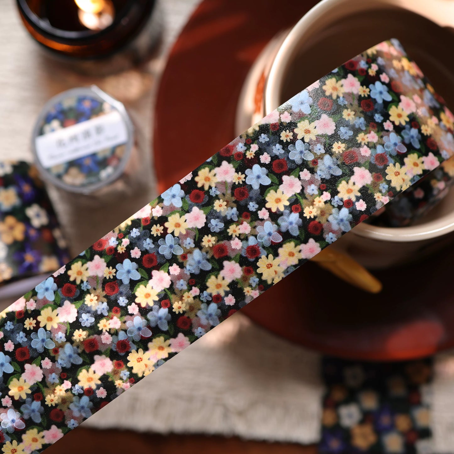 YiEr Vol17【Vintage Original Floral Pattern】Floral Washi Tape and PET Stickers
