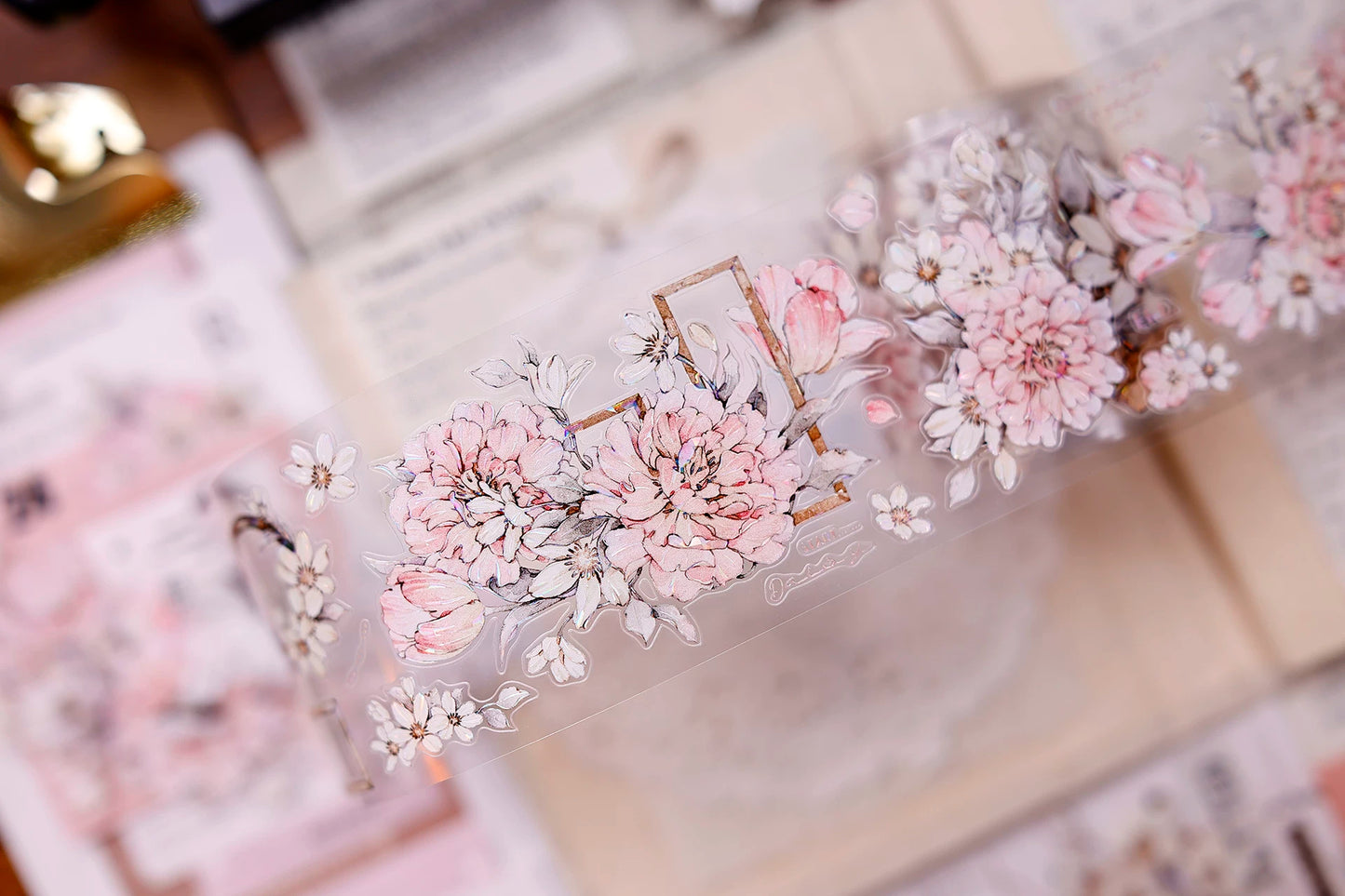 XiaoBaiJia Salt Series【Powdered Floss】Pre-cut Orginal Design Washi/Pet Tape Light Retro Stickers