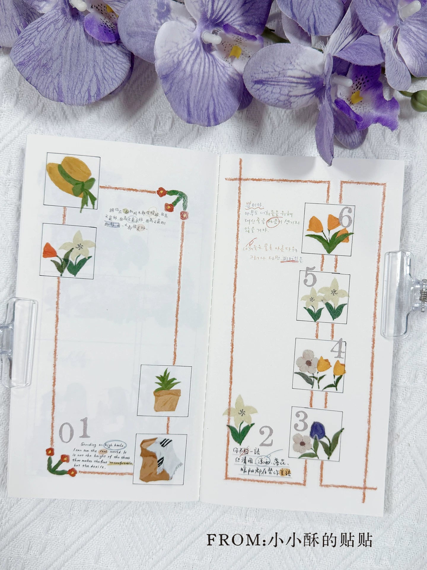 A Little Studio Vol4【Ring Number】Pre-cut Synthetic Paper Hollow Digital Pet Tape