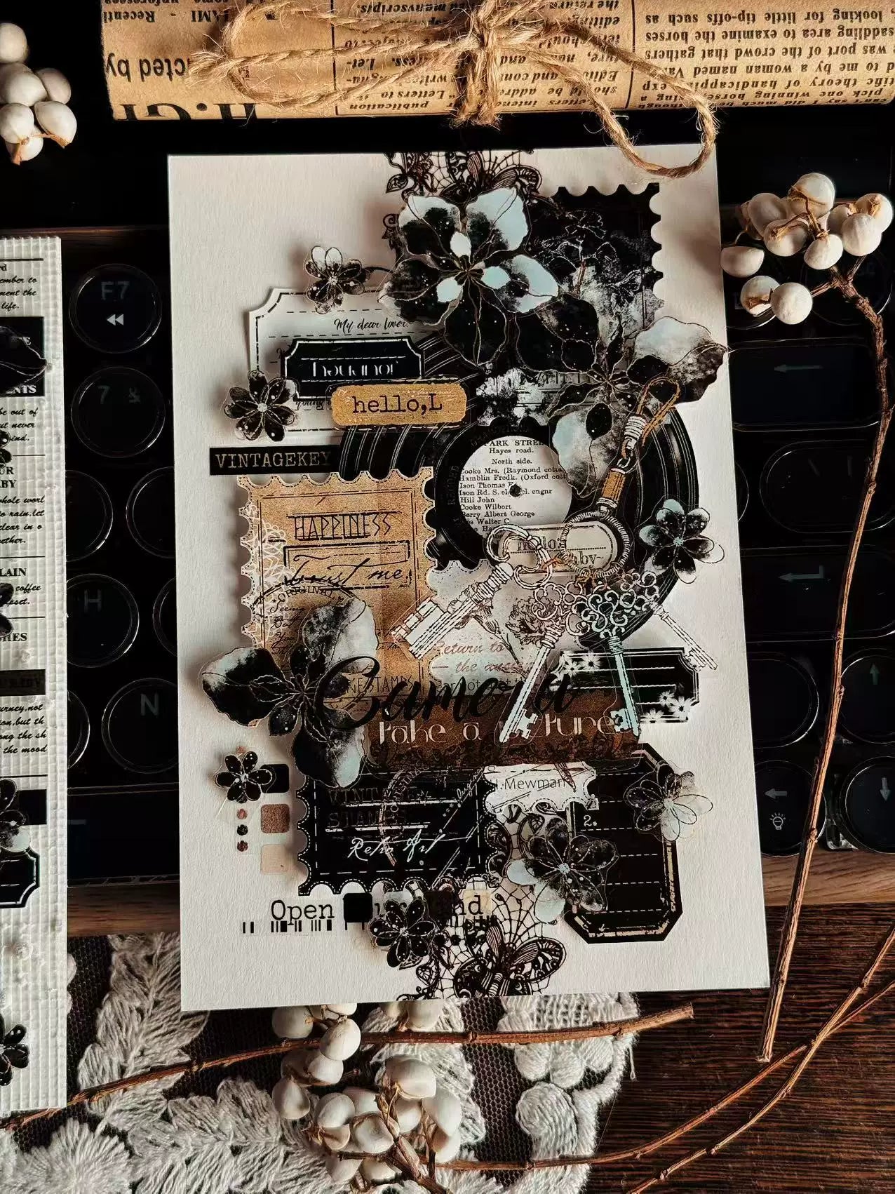 Linlanxi Vol13【Vintage Lace Trim】Original Design Retro Broken Paper Bookkeeping Washi Pet Tape