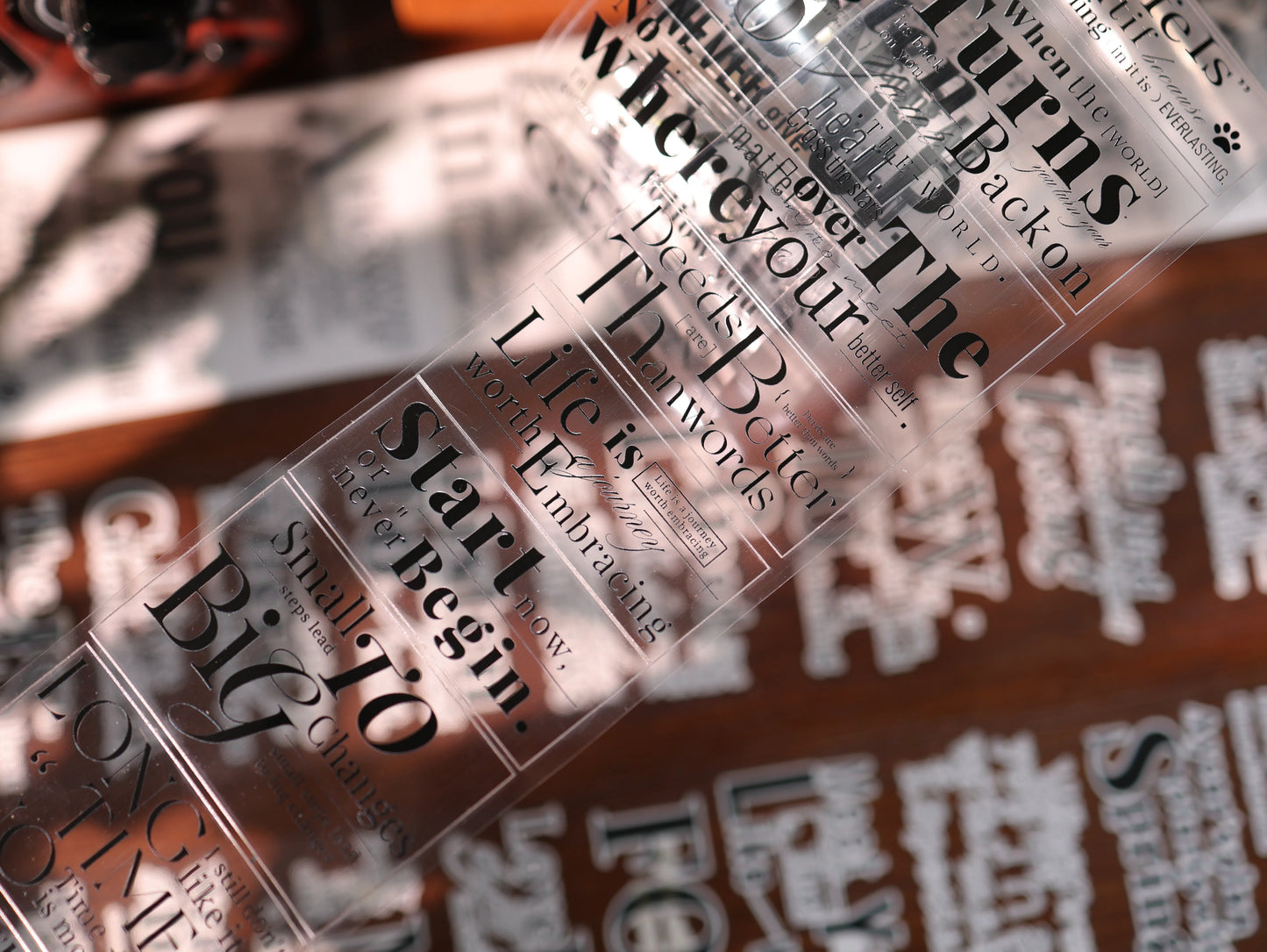 YiEr Vol17【English Quotation】Kiss-cut Text Washi Tape and PET Stickers