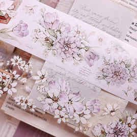 XiaoBaiJia Salt Series【Smoky Purple】Pre-cut Orginal Design Washi/Pet Tape Light Retro Stickers