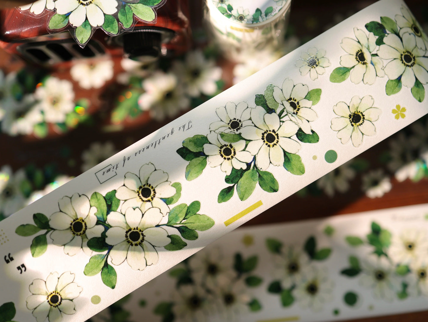 YiEr Vol17【Spring Field Green Letter】Kiss-cut Floral Washi Tape and PET Stickers