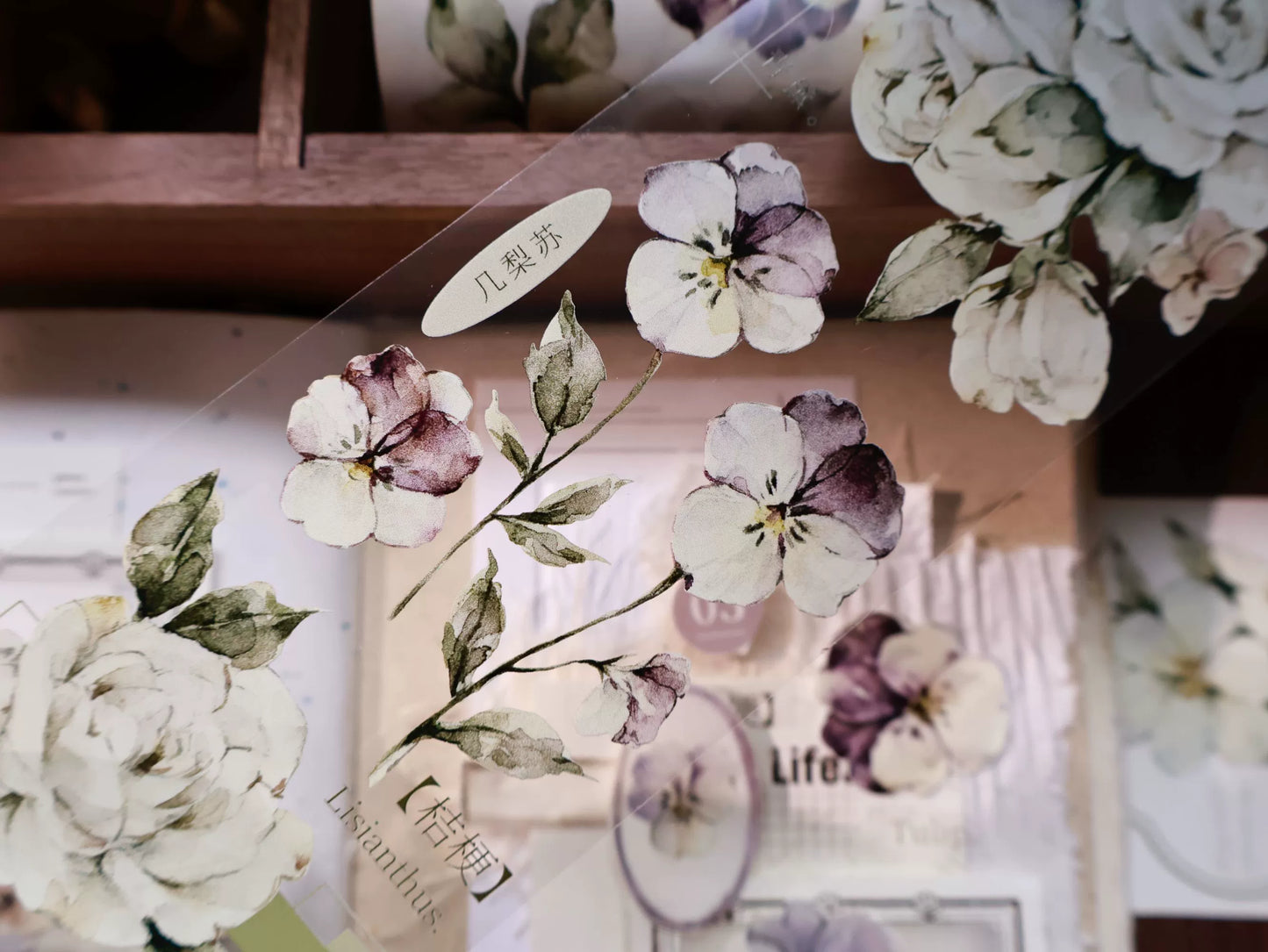 YiEr Vol14【Wind Language Flower Sleep】Small Floral Washi Tape and PET Stickers