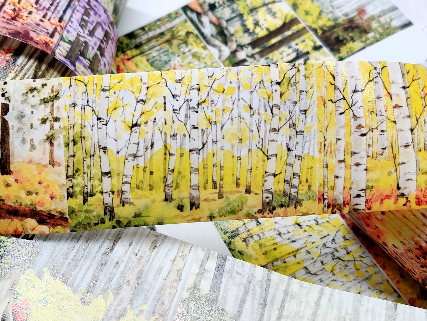 Xiangxiang Vol4 【Forest】Light Retro Scenery Orginal Design Washi Pet Tape Landscaping Stickers