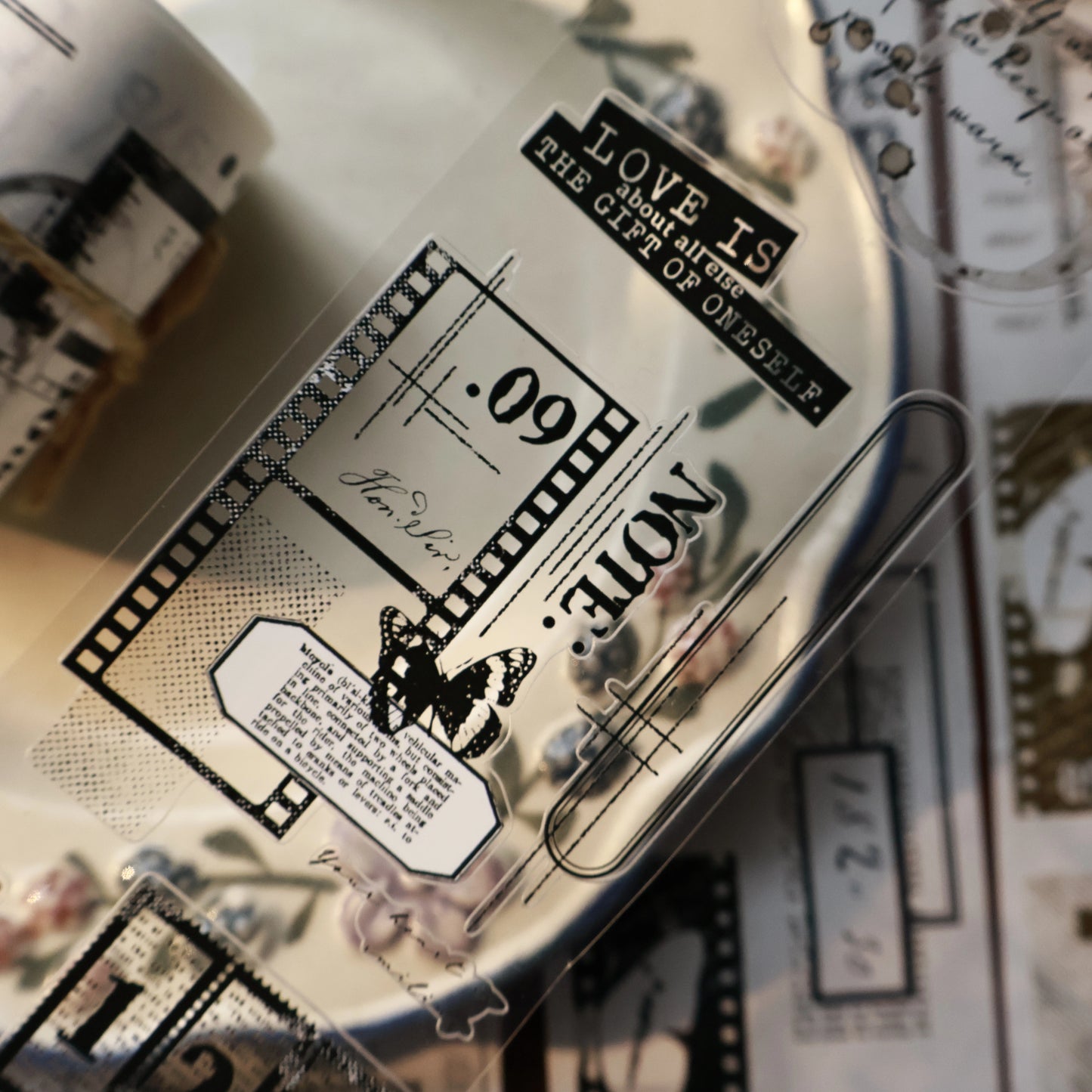 YiEr Vol15【Old Collection】Orginal Design Pre-cut Washi/Pet Floral Tape Light Retro Landscaping Stickers